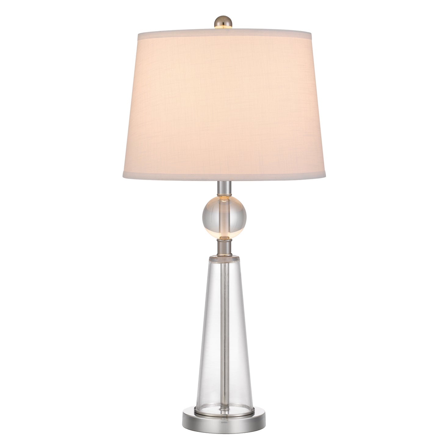 silver table lamp