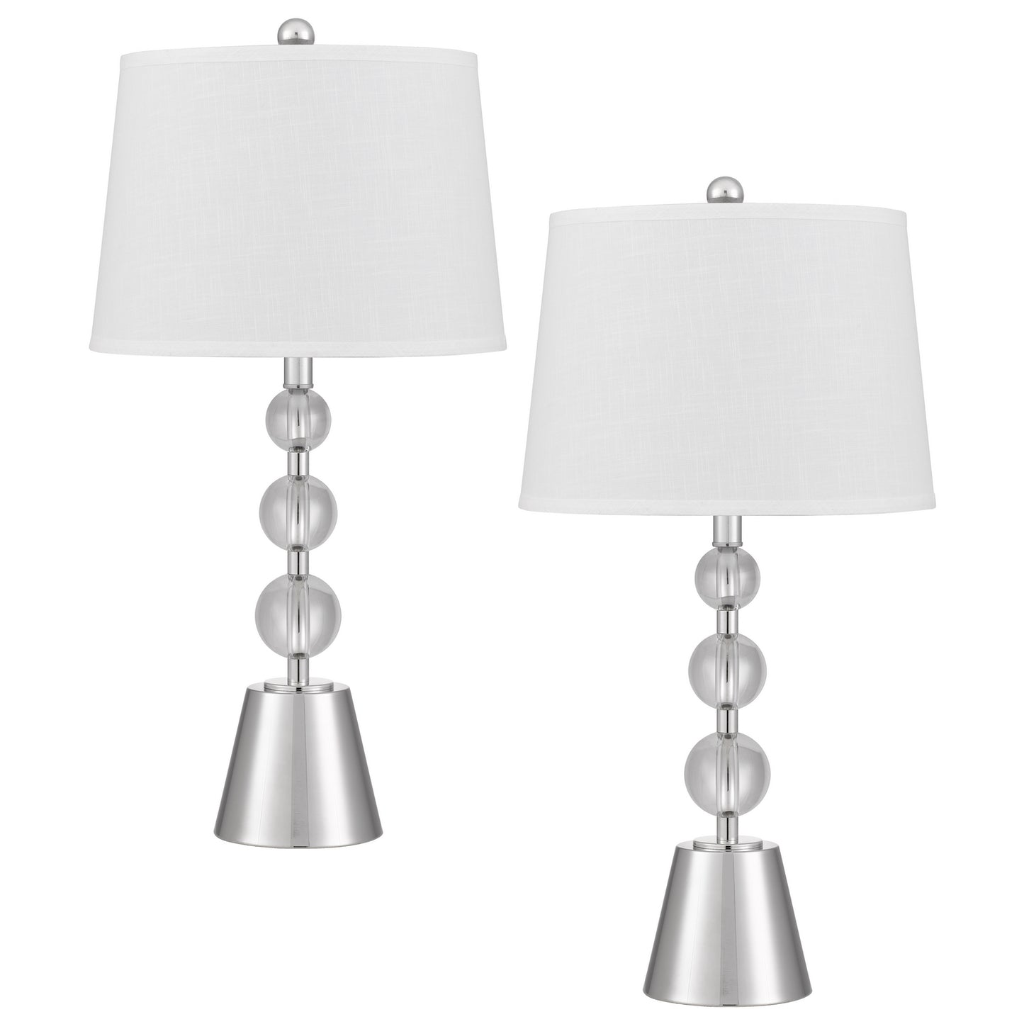 silver table lamp