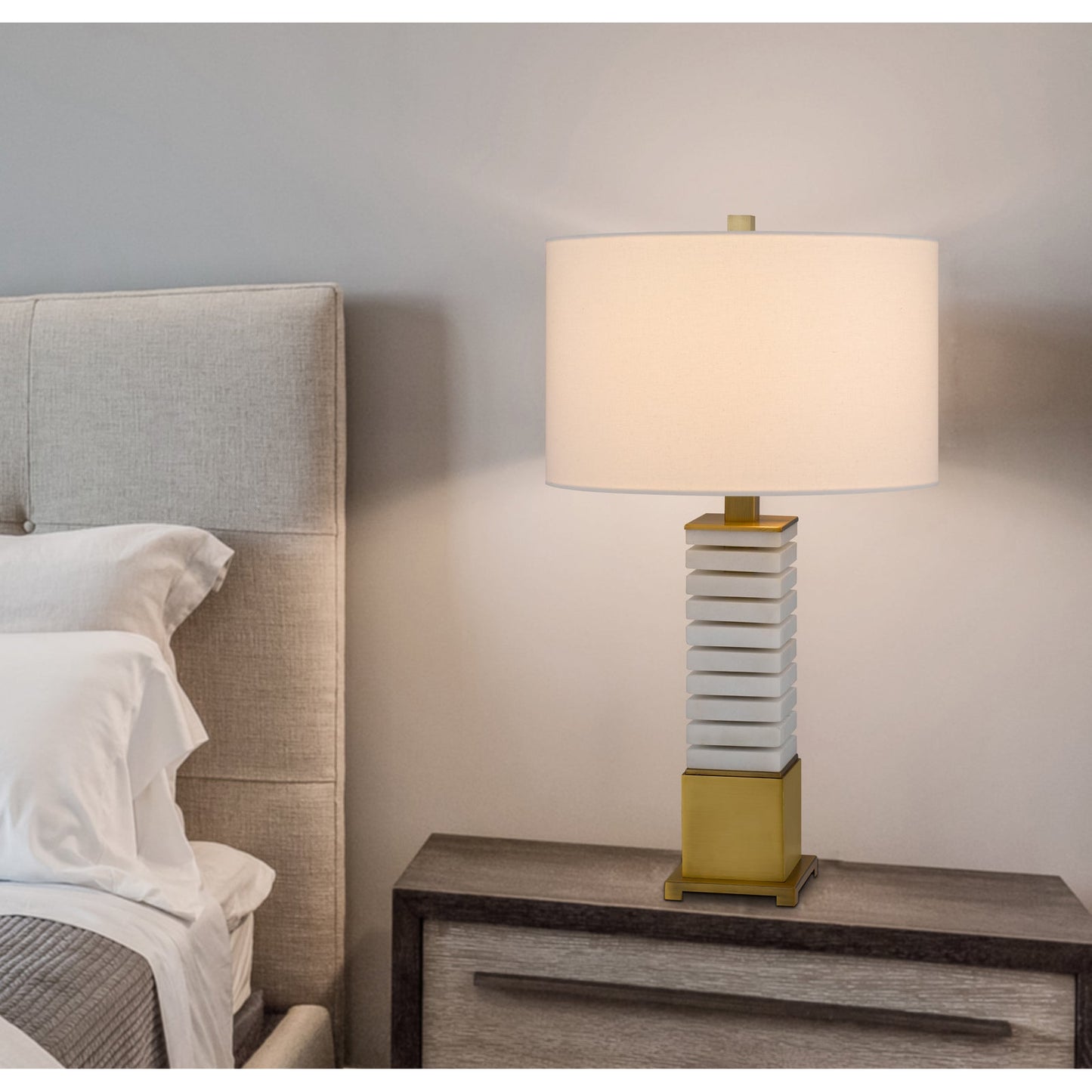 brass table lamp