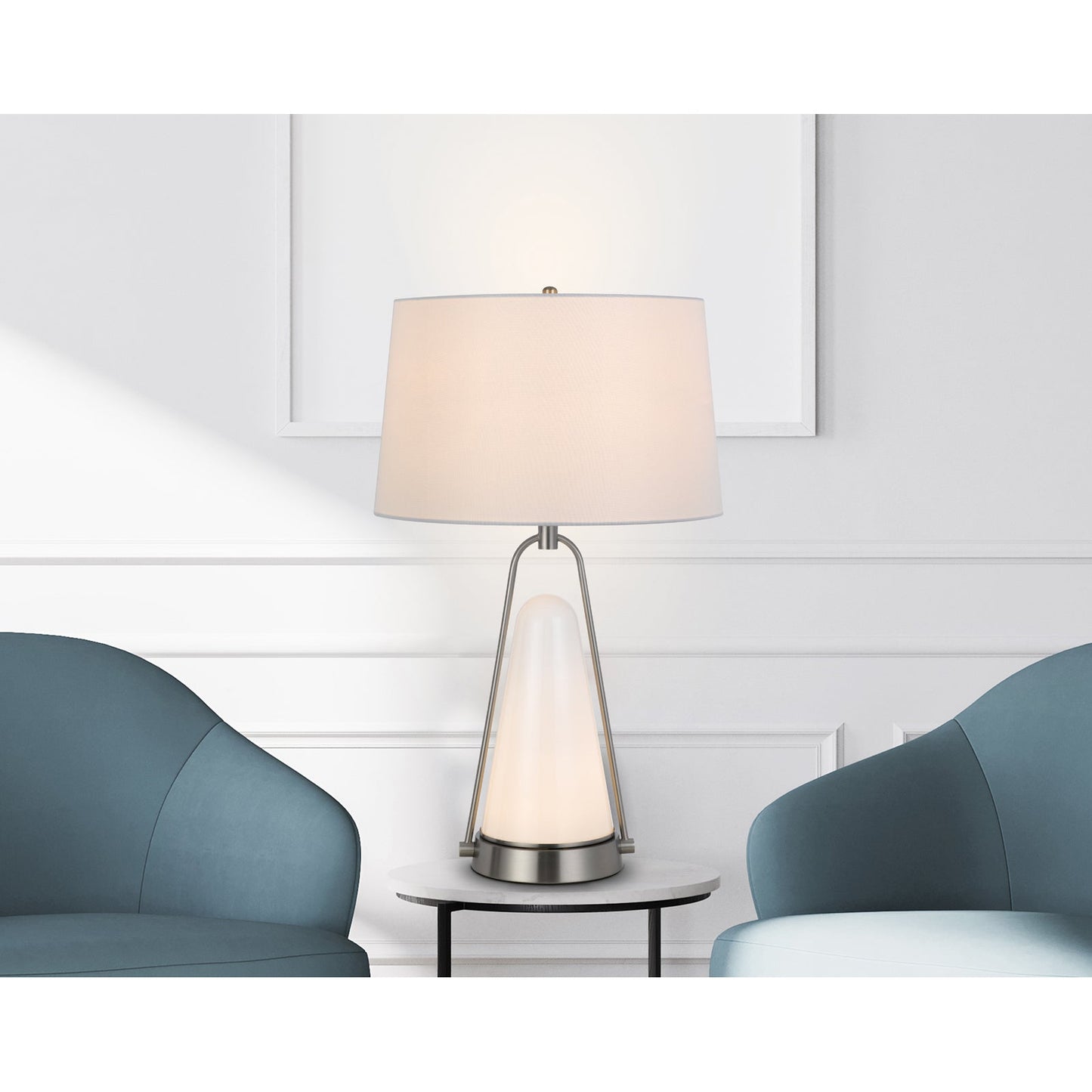 white table lamp