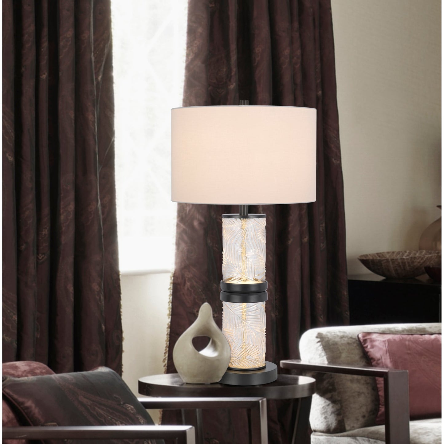 grey table lamp