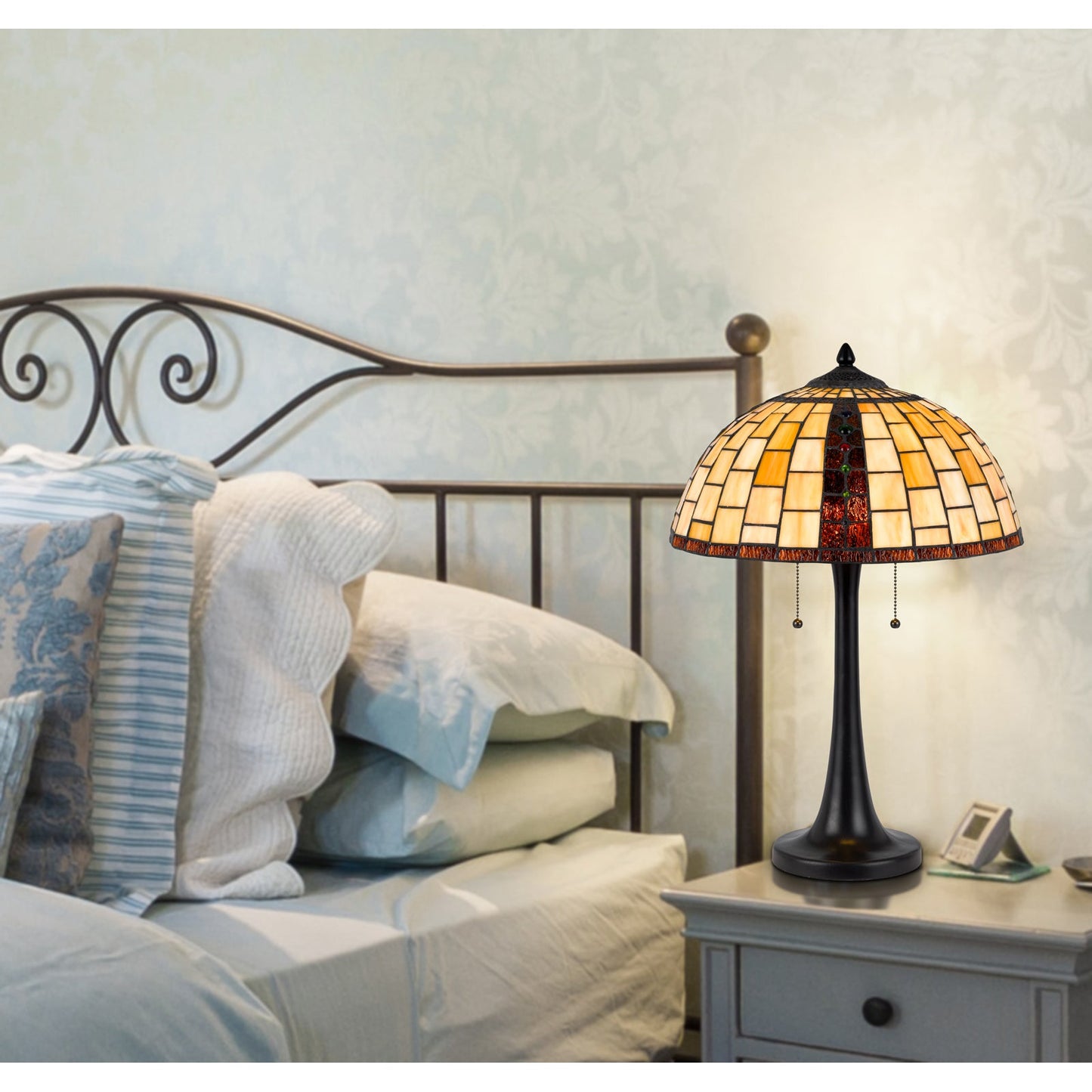 black table lamp