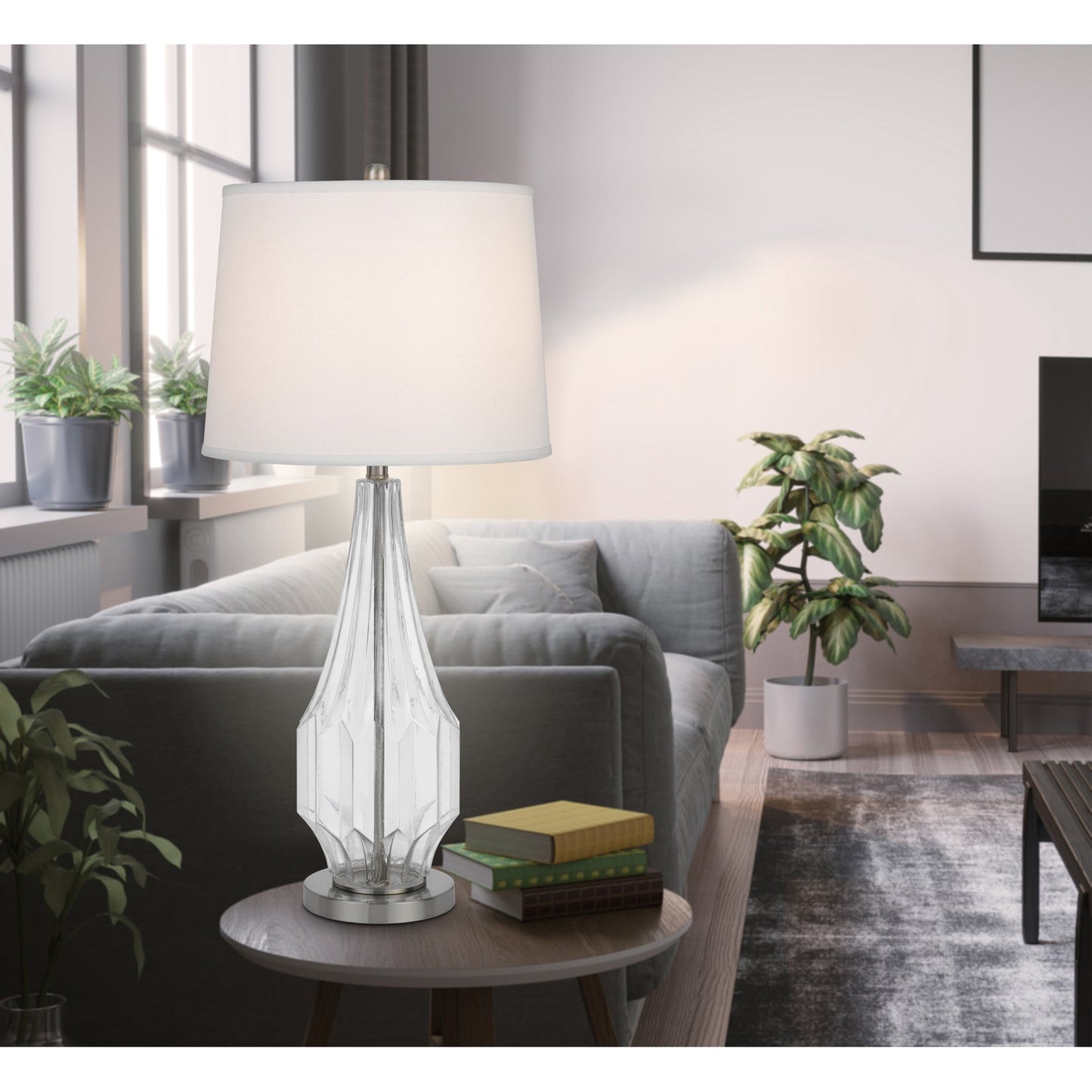 white table lamp
