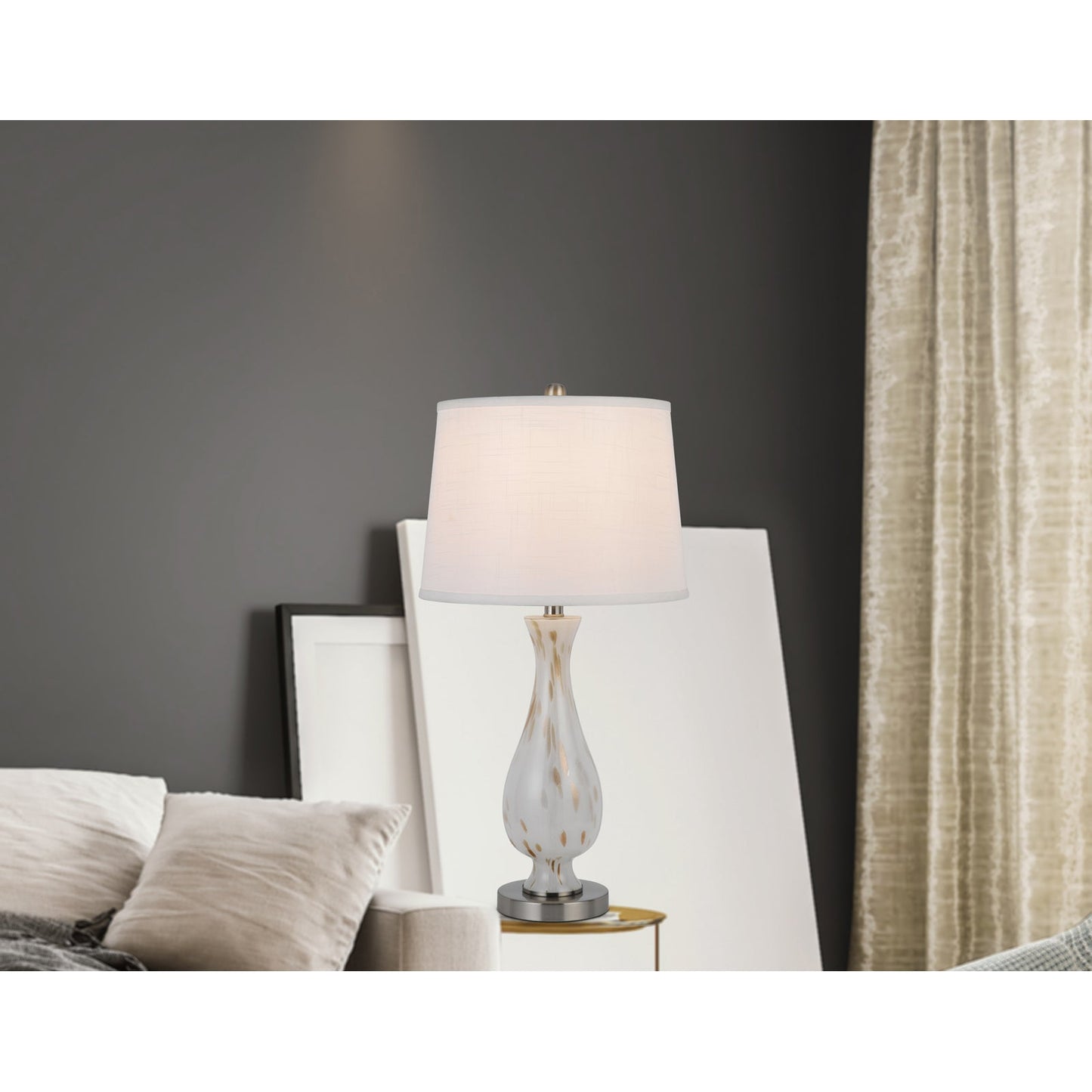 white table lamp