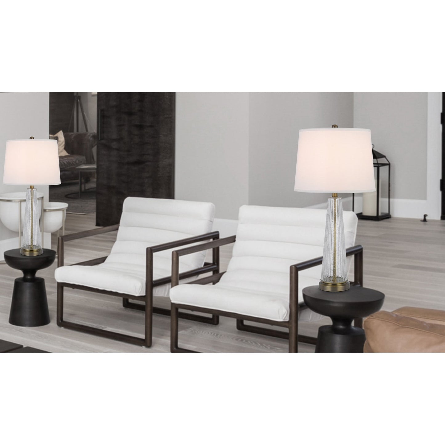 brass table lamp