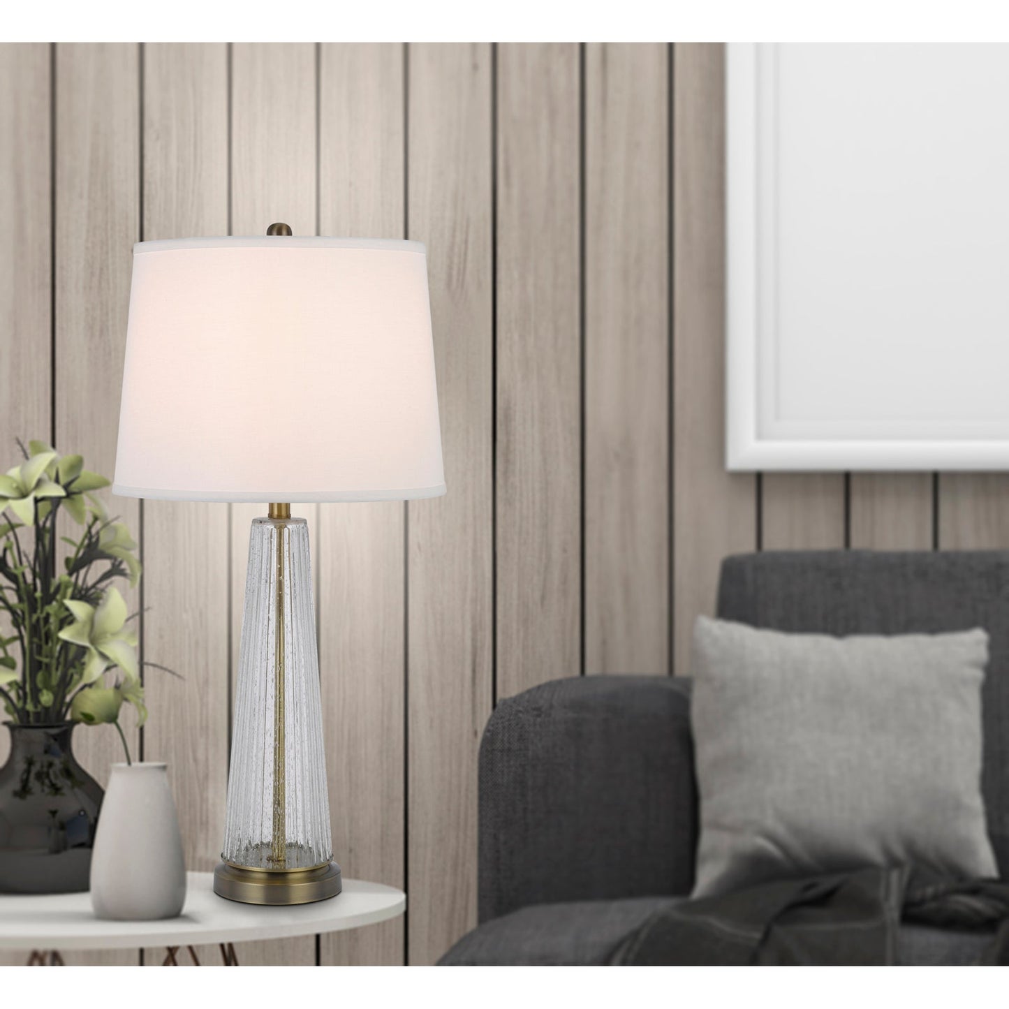 brass table lamp