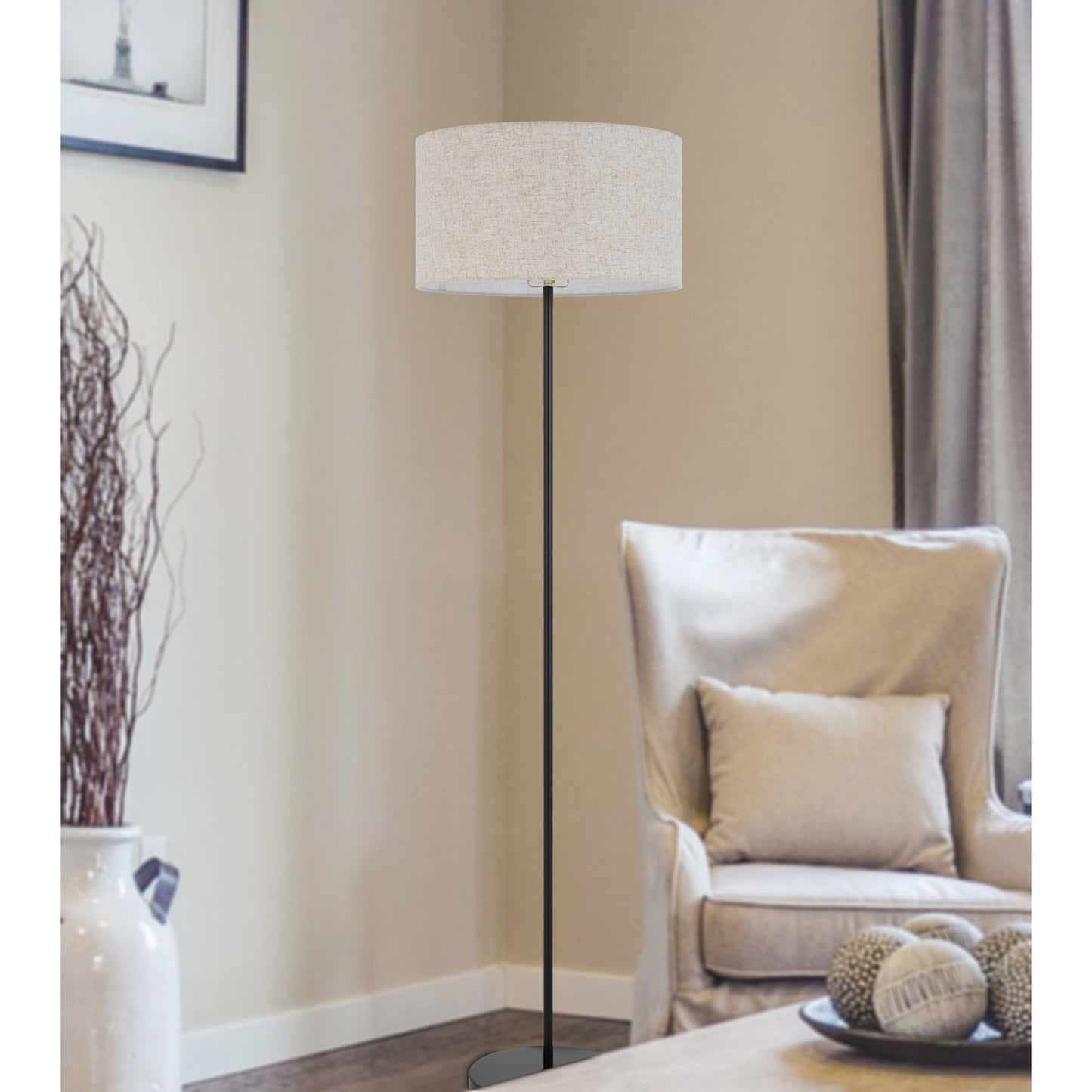 grey floor lamp