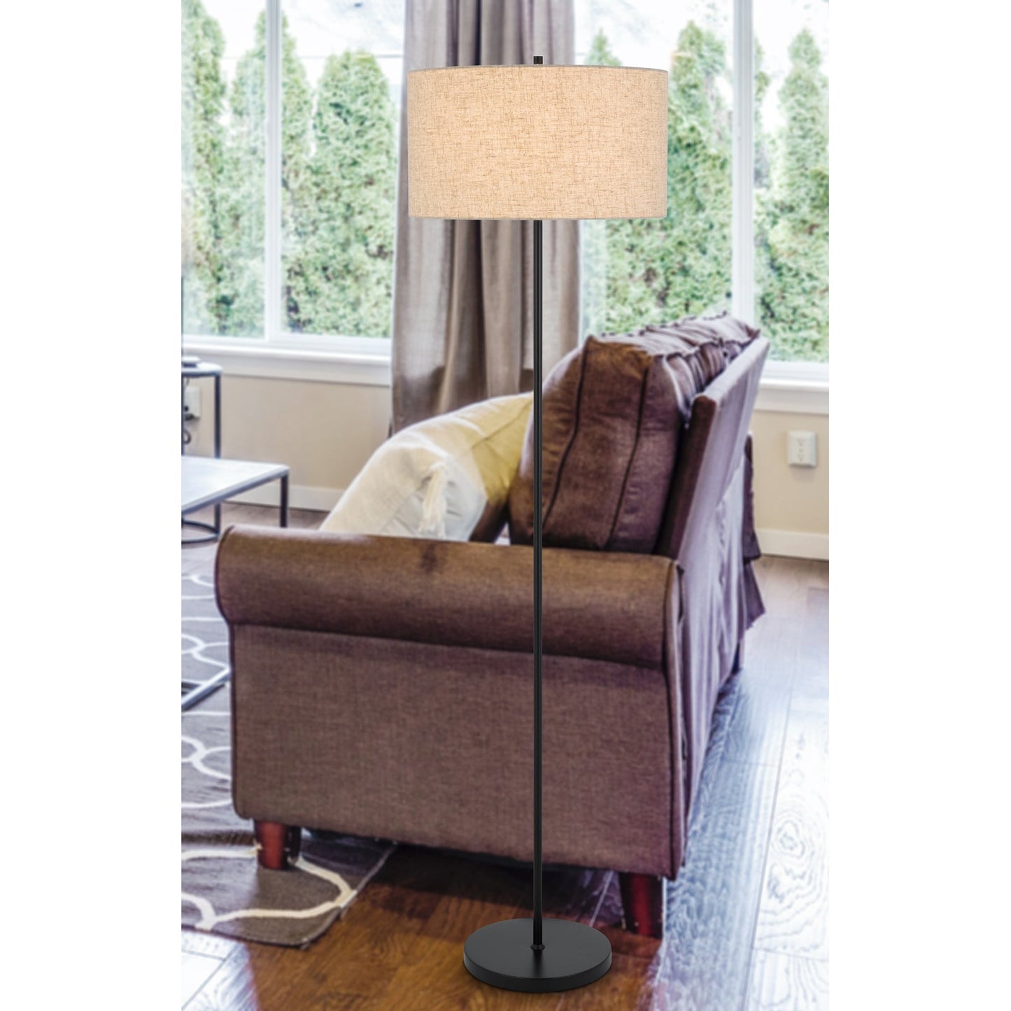 grey floor lamp