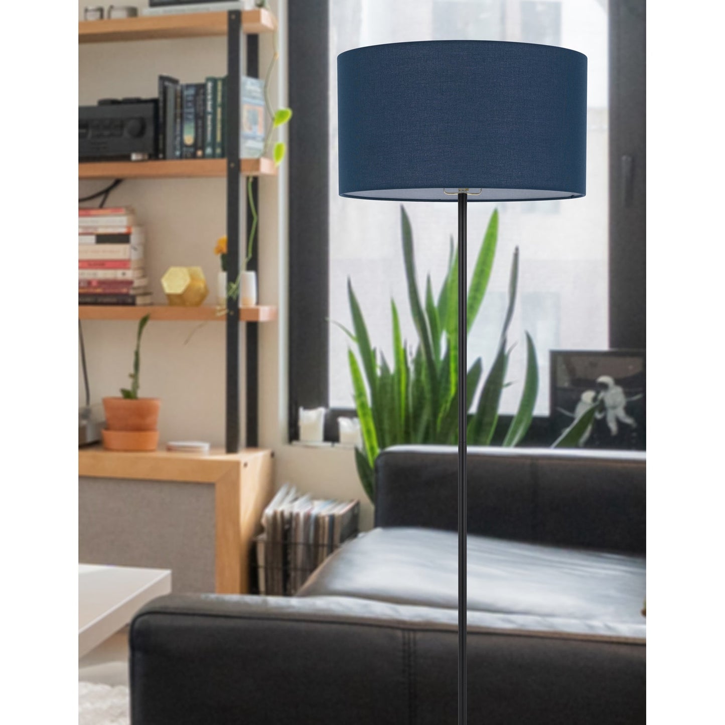 blue floor lamp