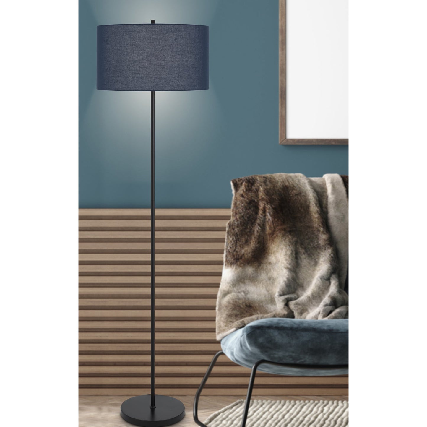 blue floor lamp