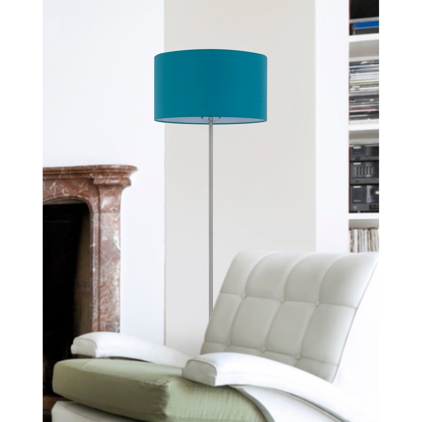 blue floor lamp