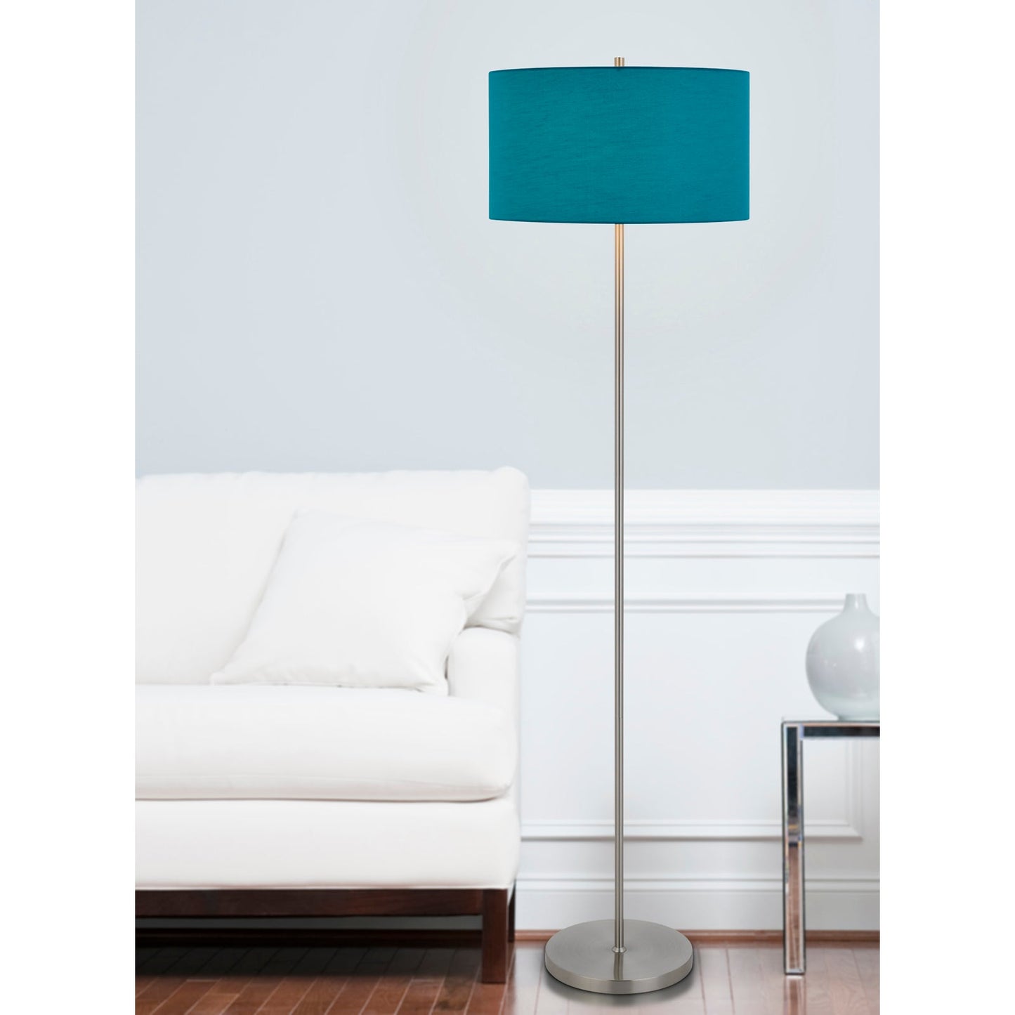 blue floor lamp