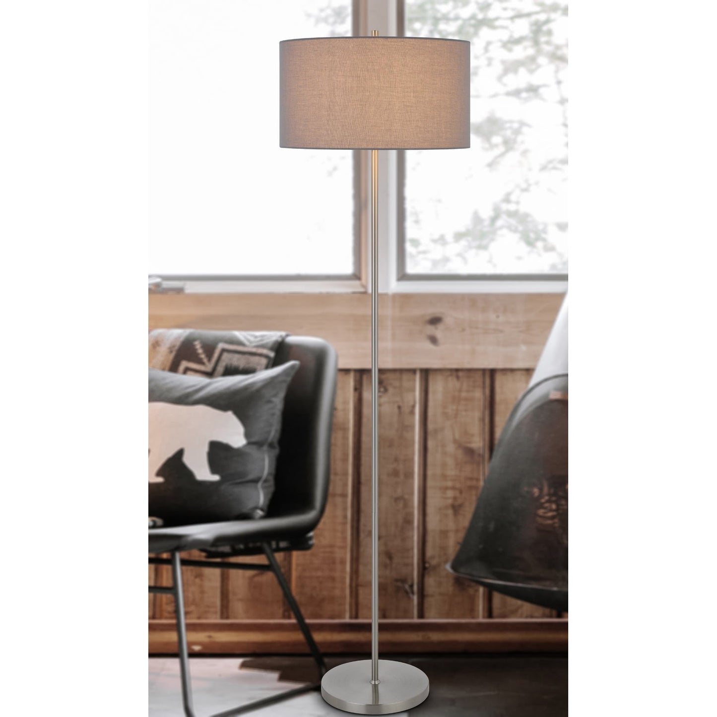 grey floor lamp