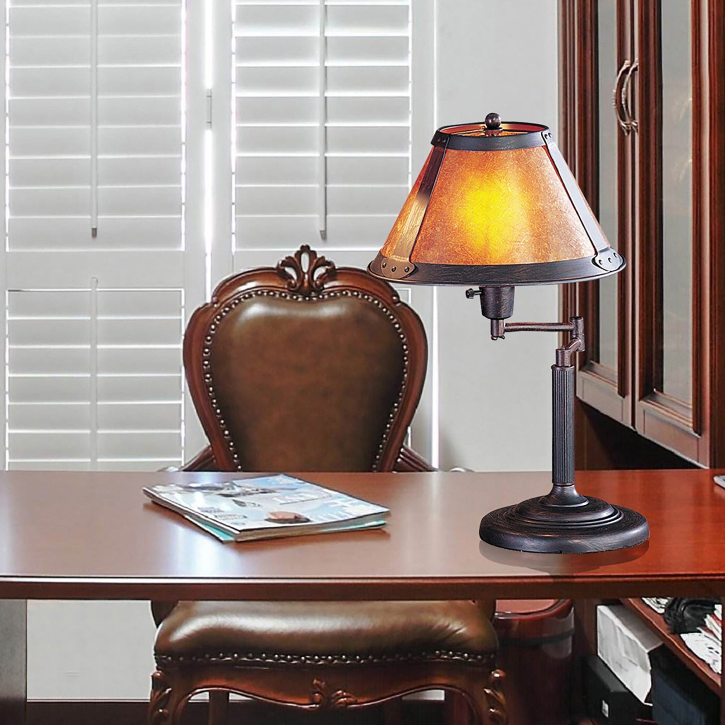 rust table lamp