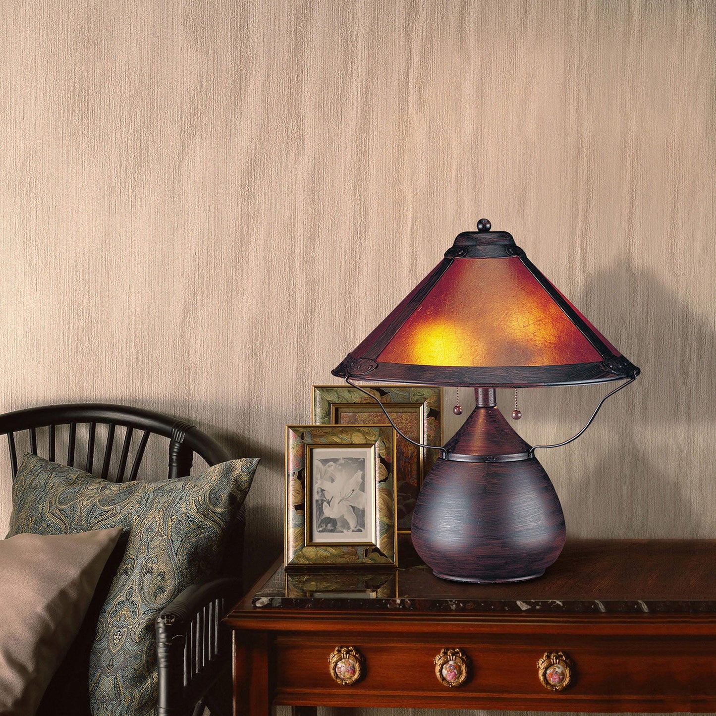 rust table lamp