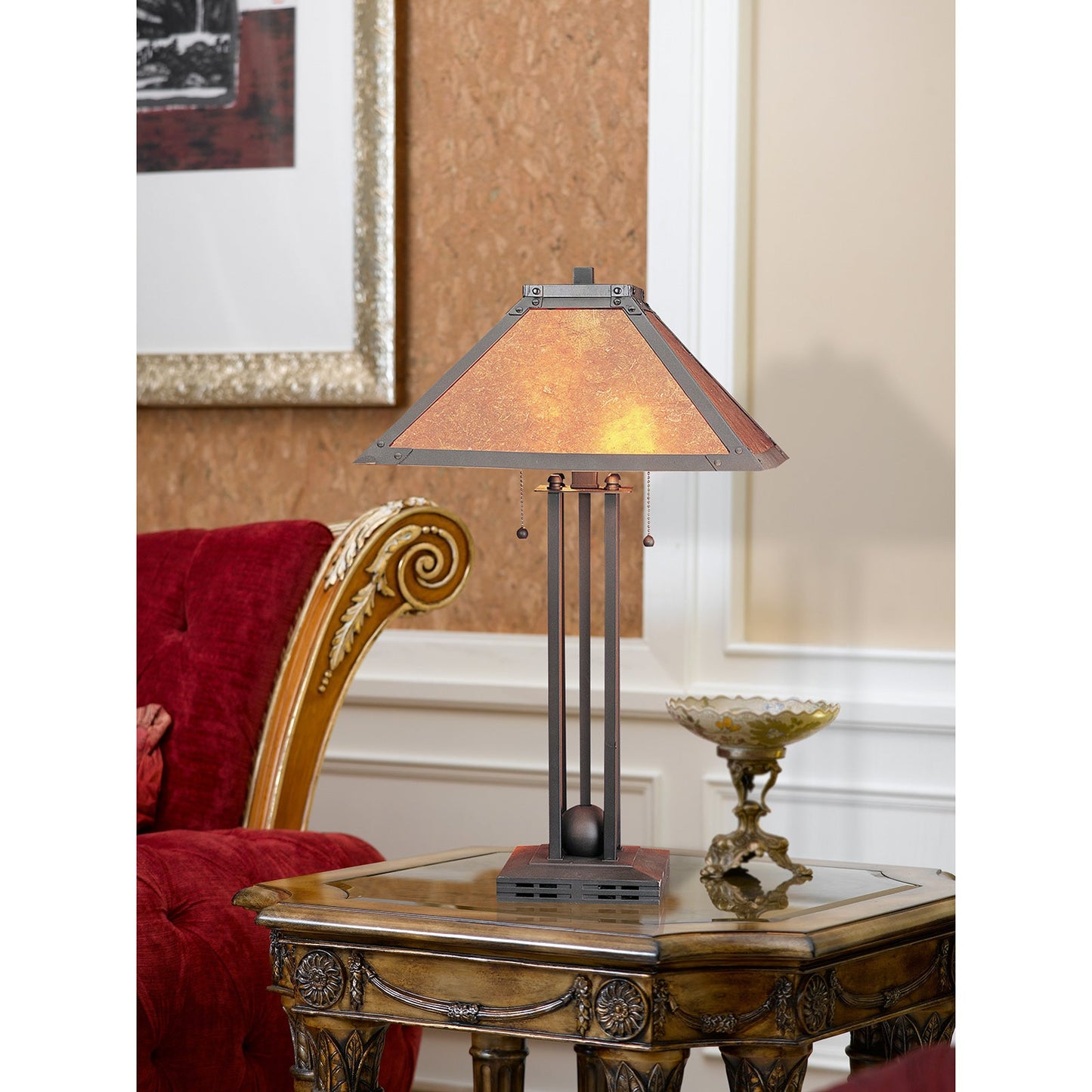 rust table lamp