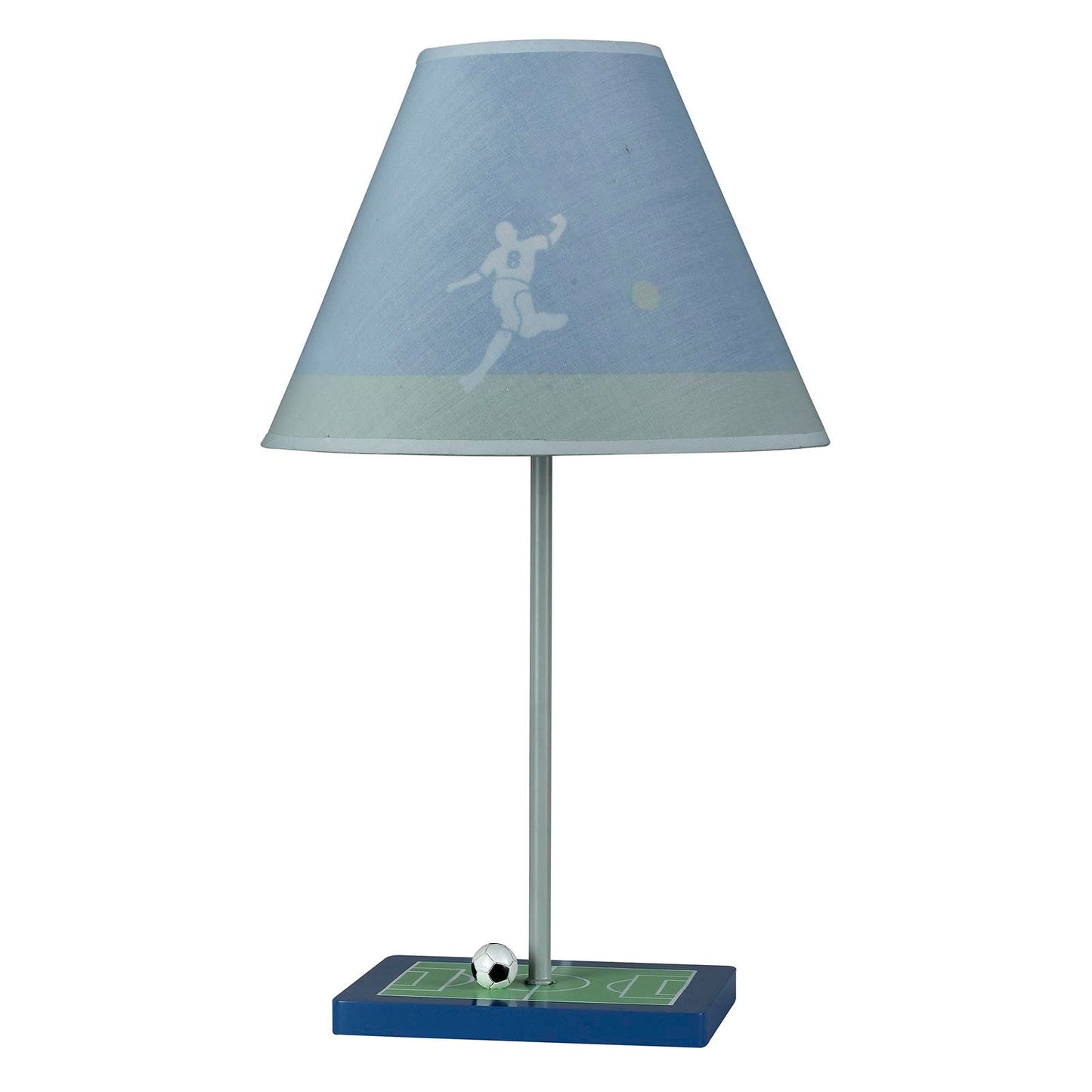 blue table lamp
