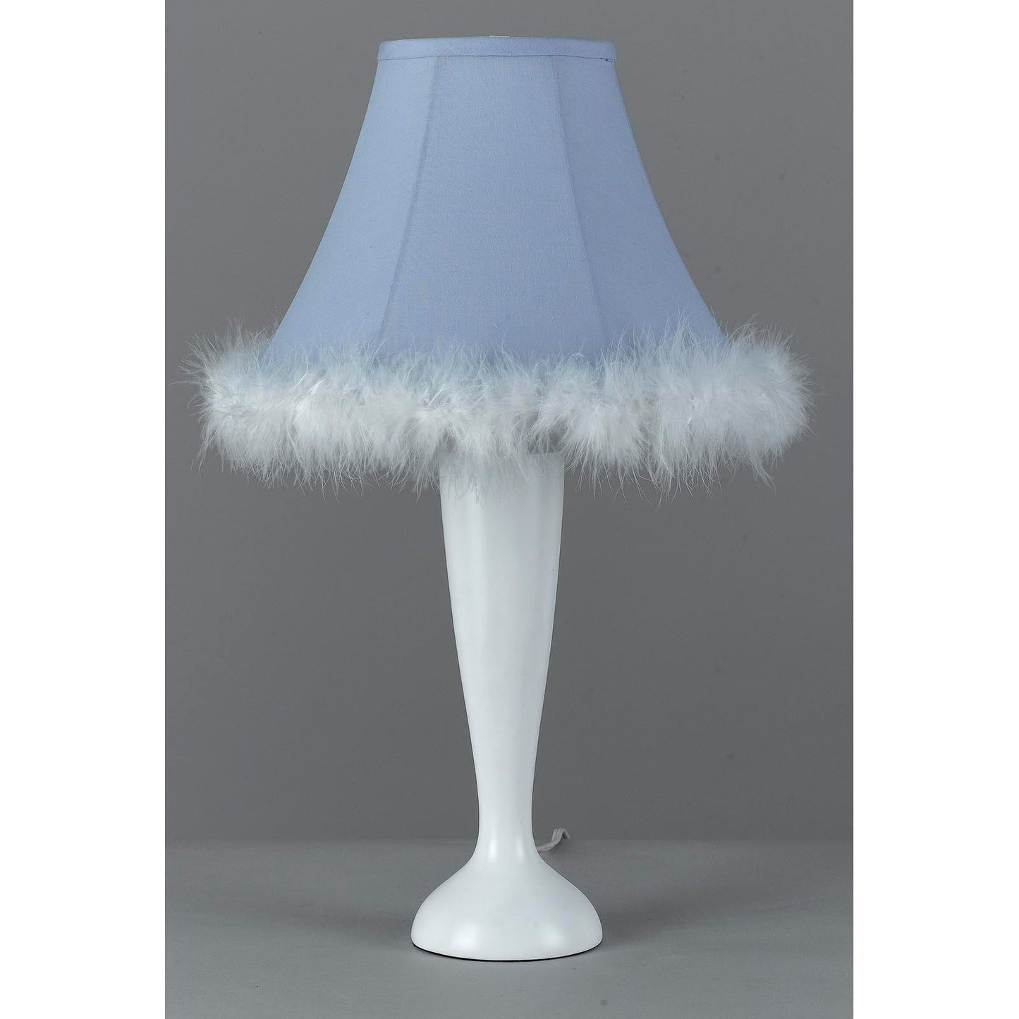 blue table lamp