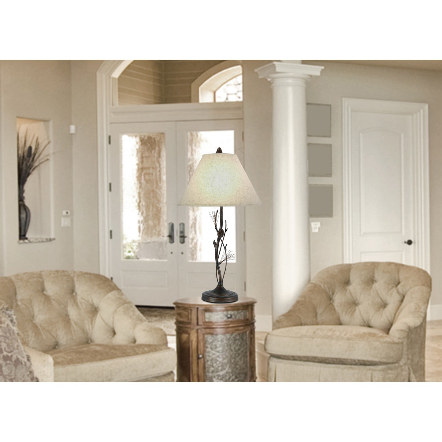 brown table lamp