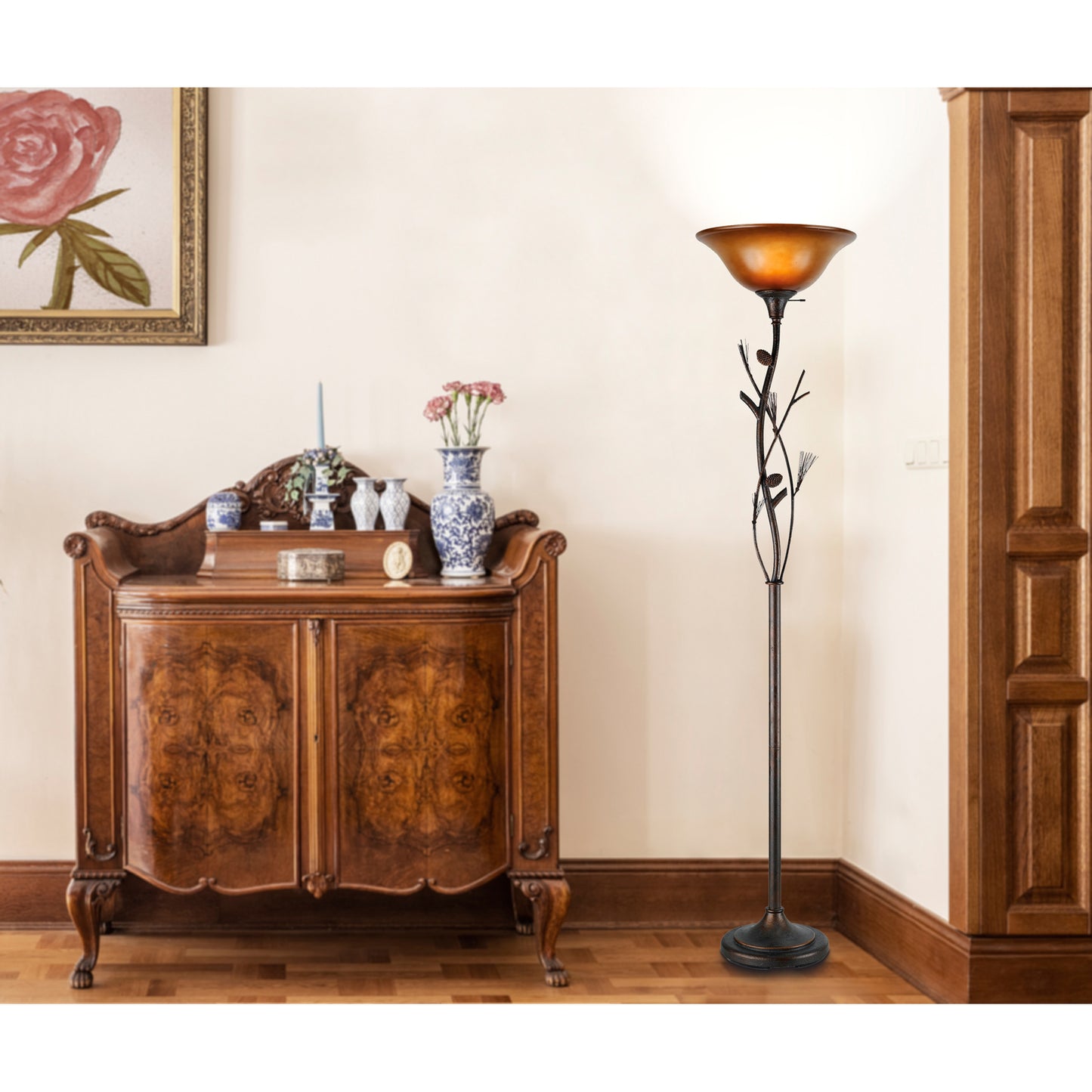 amber floor lamps