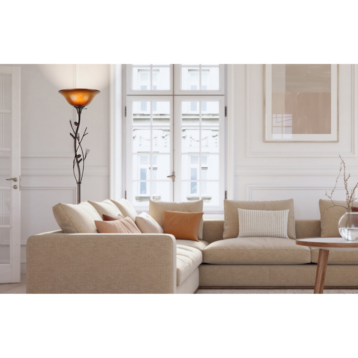 amber floor lamps
