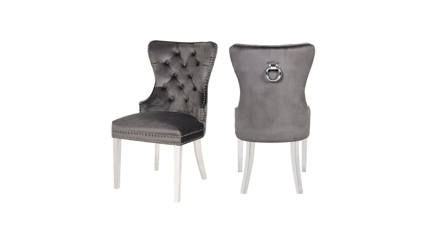 dark grey dining chair