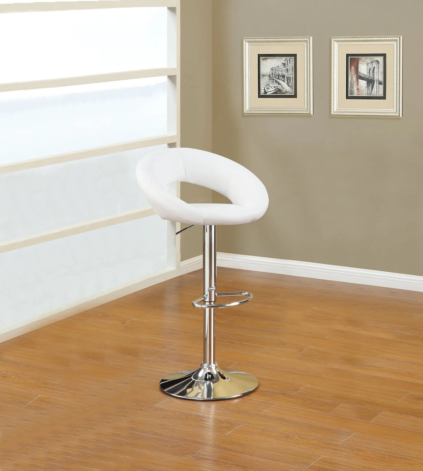 white bar stool