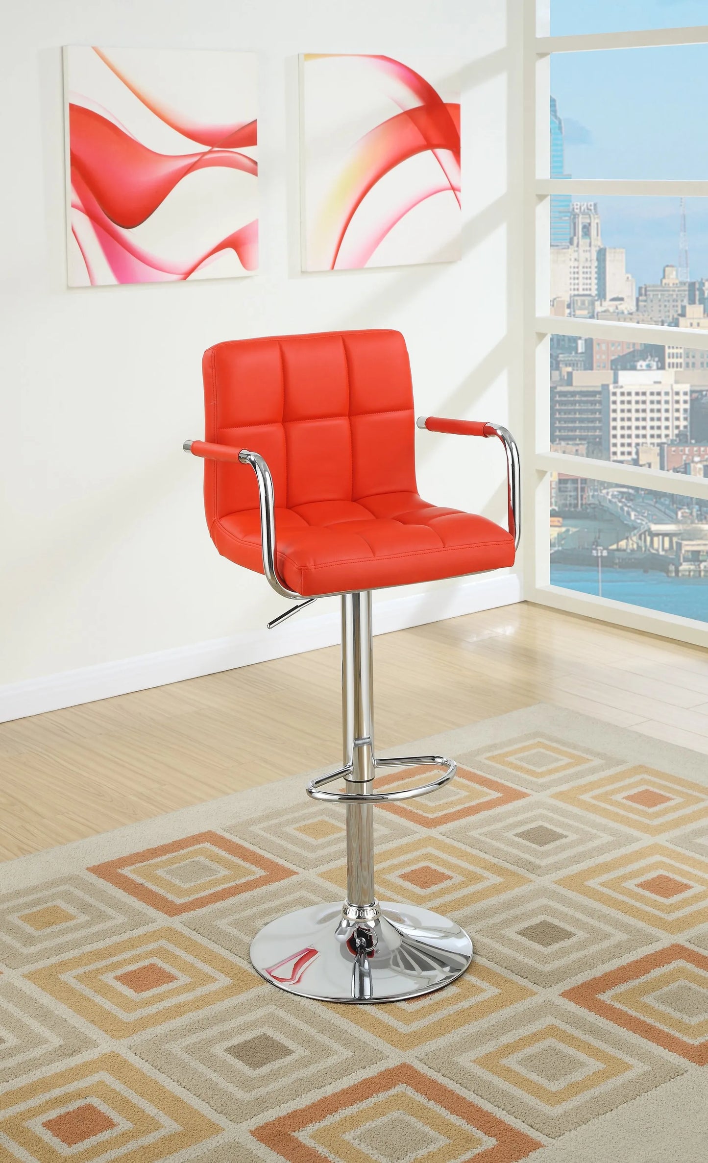 red bar stool