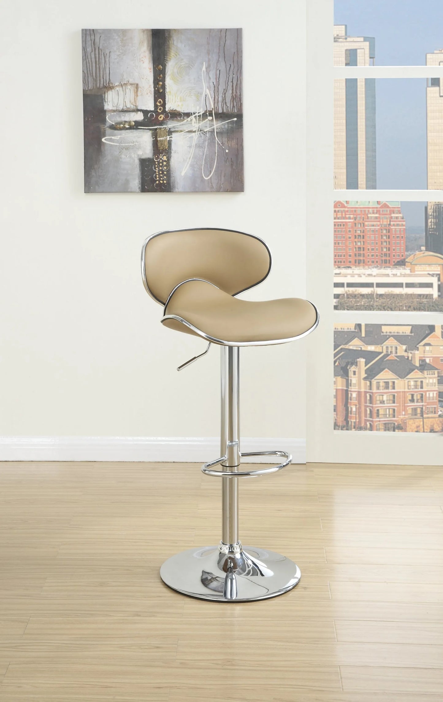brown bar stool