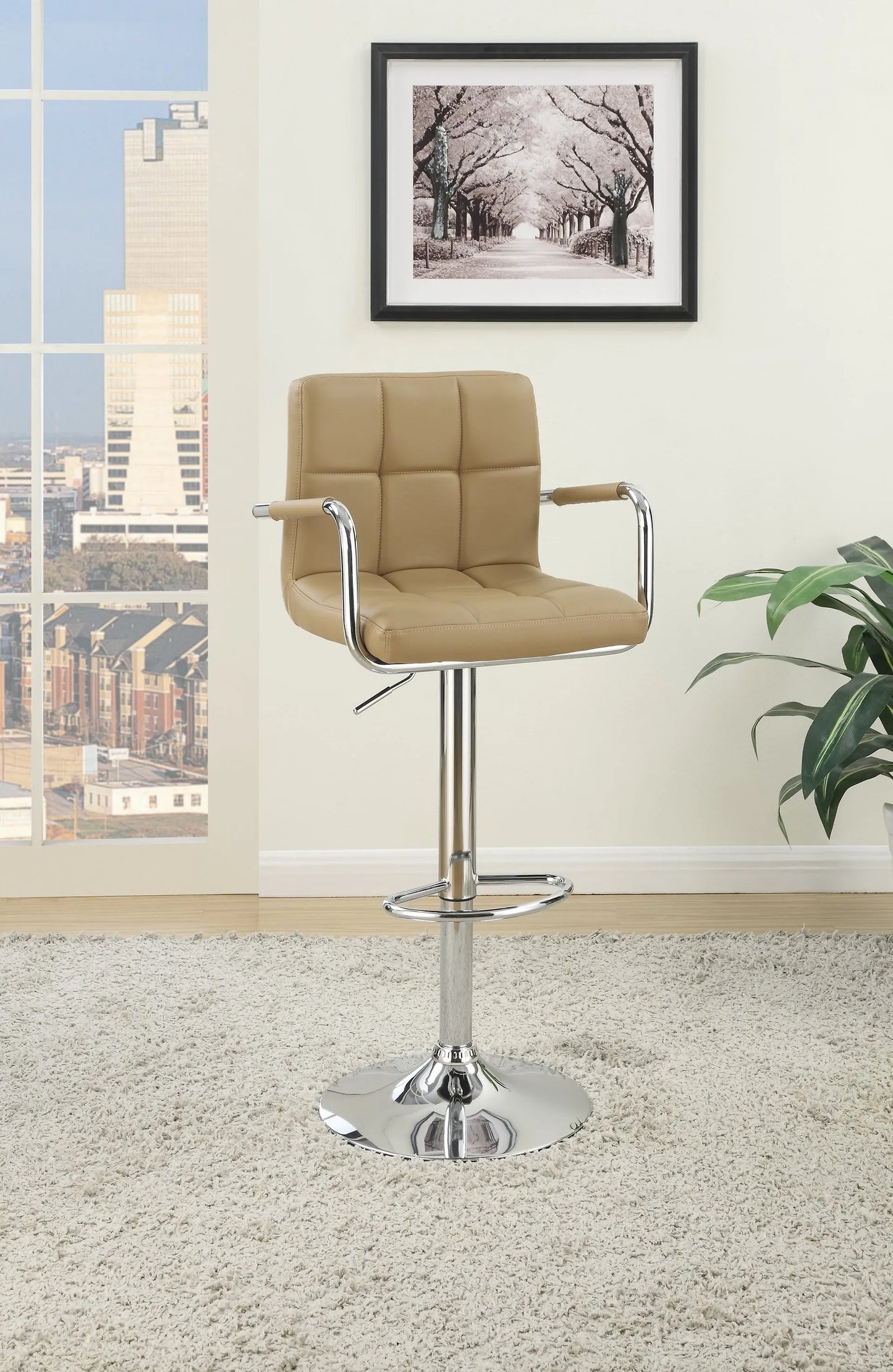 brown bar stool
