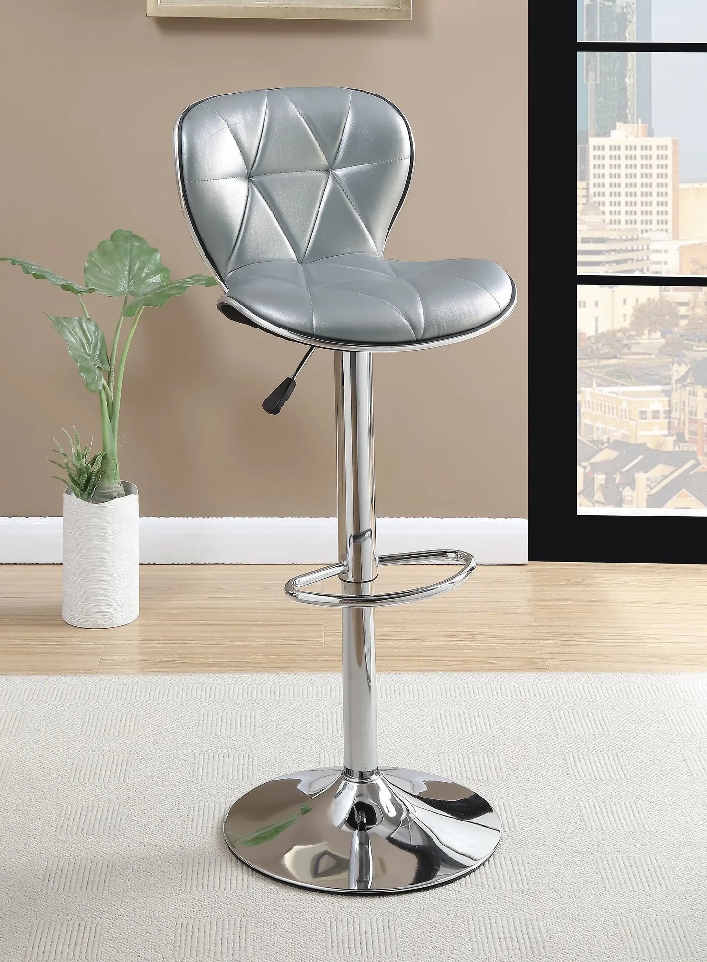 silver bar stool