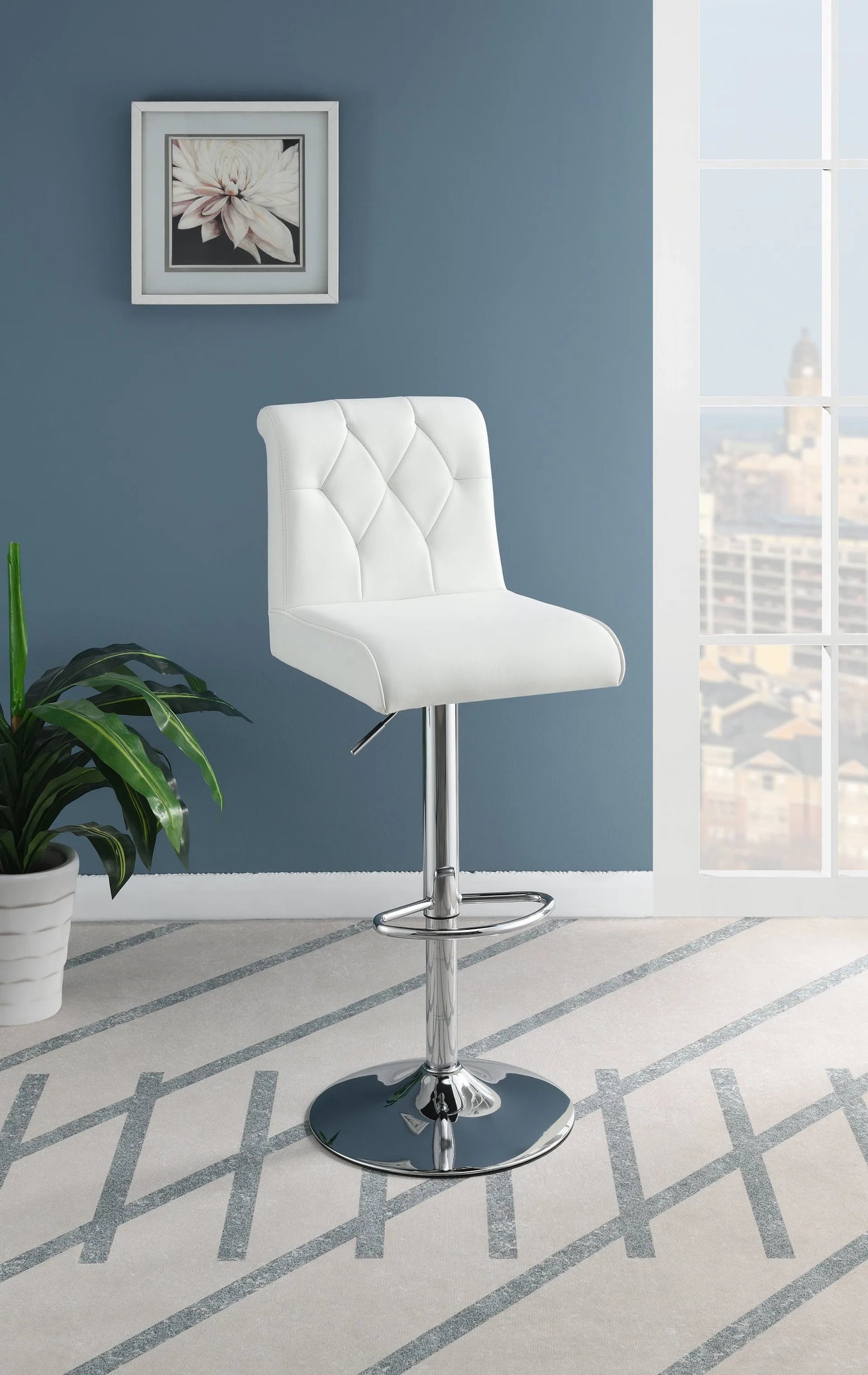 white bar stool