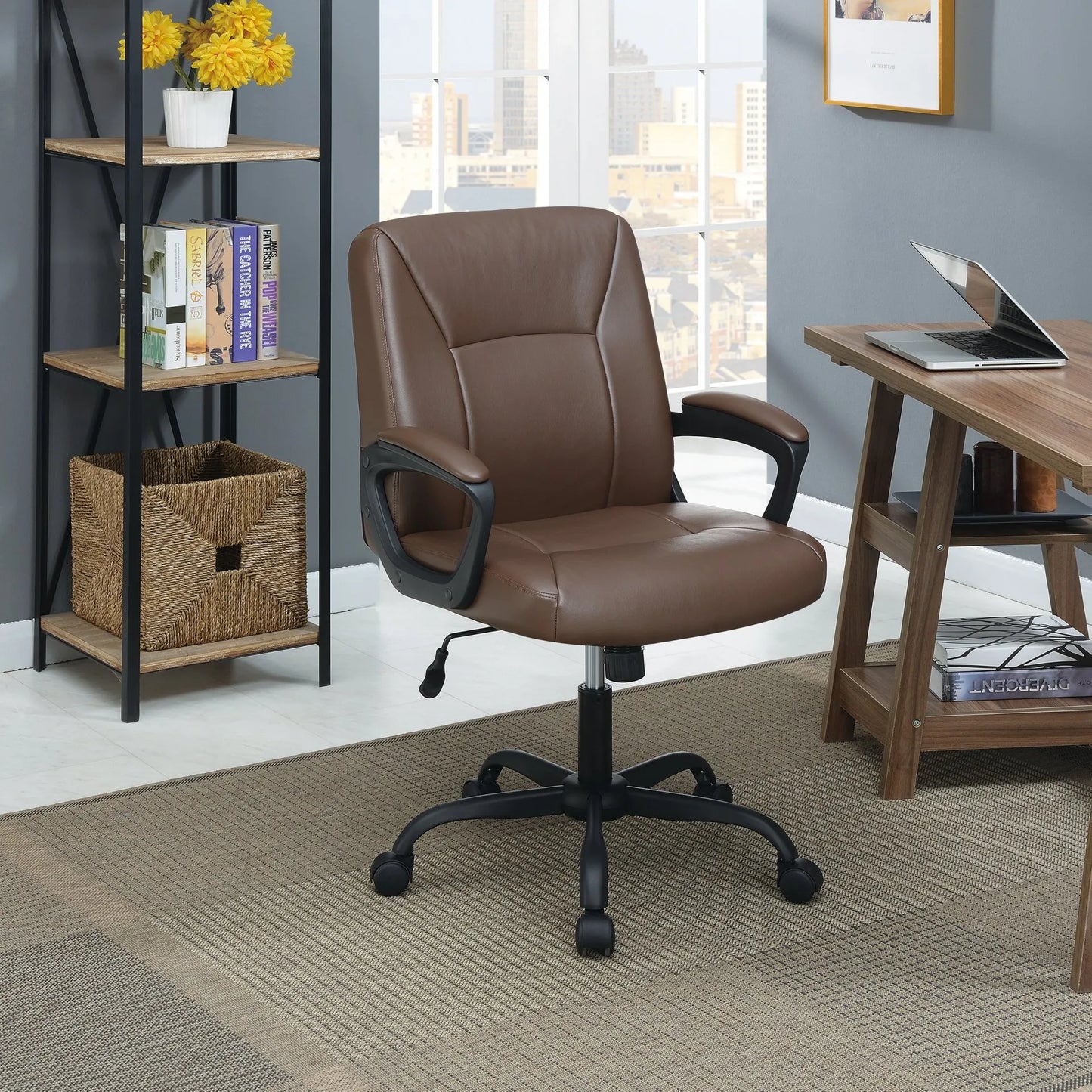 brown office chair