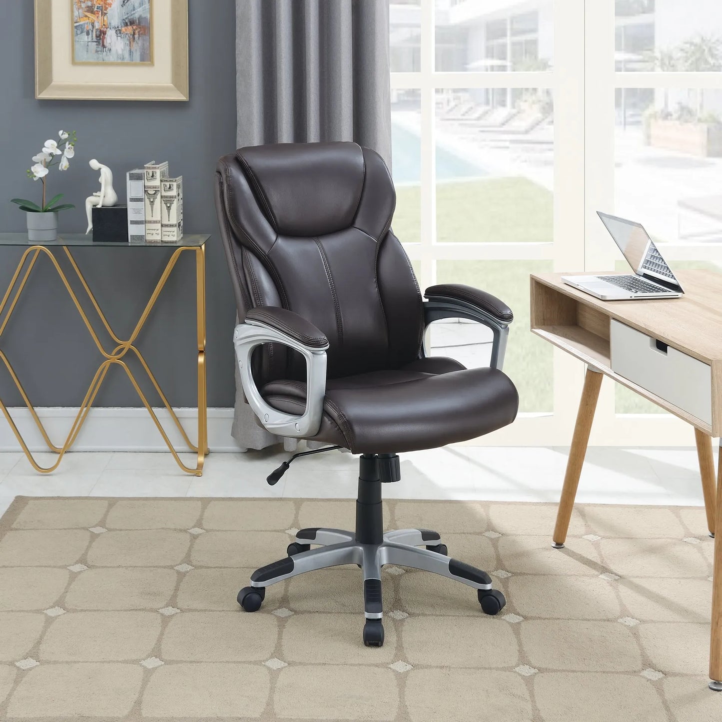 brown office chair