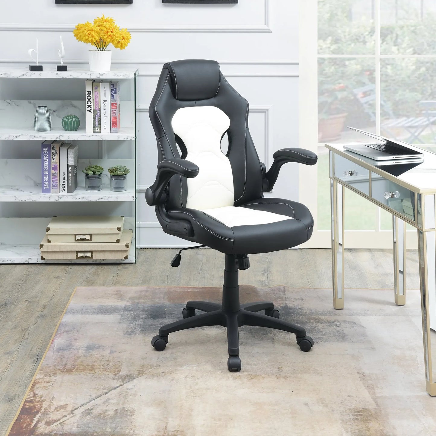 black& white office chair