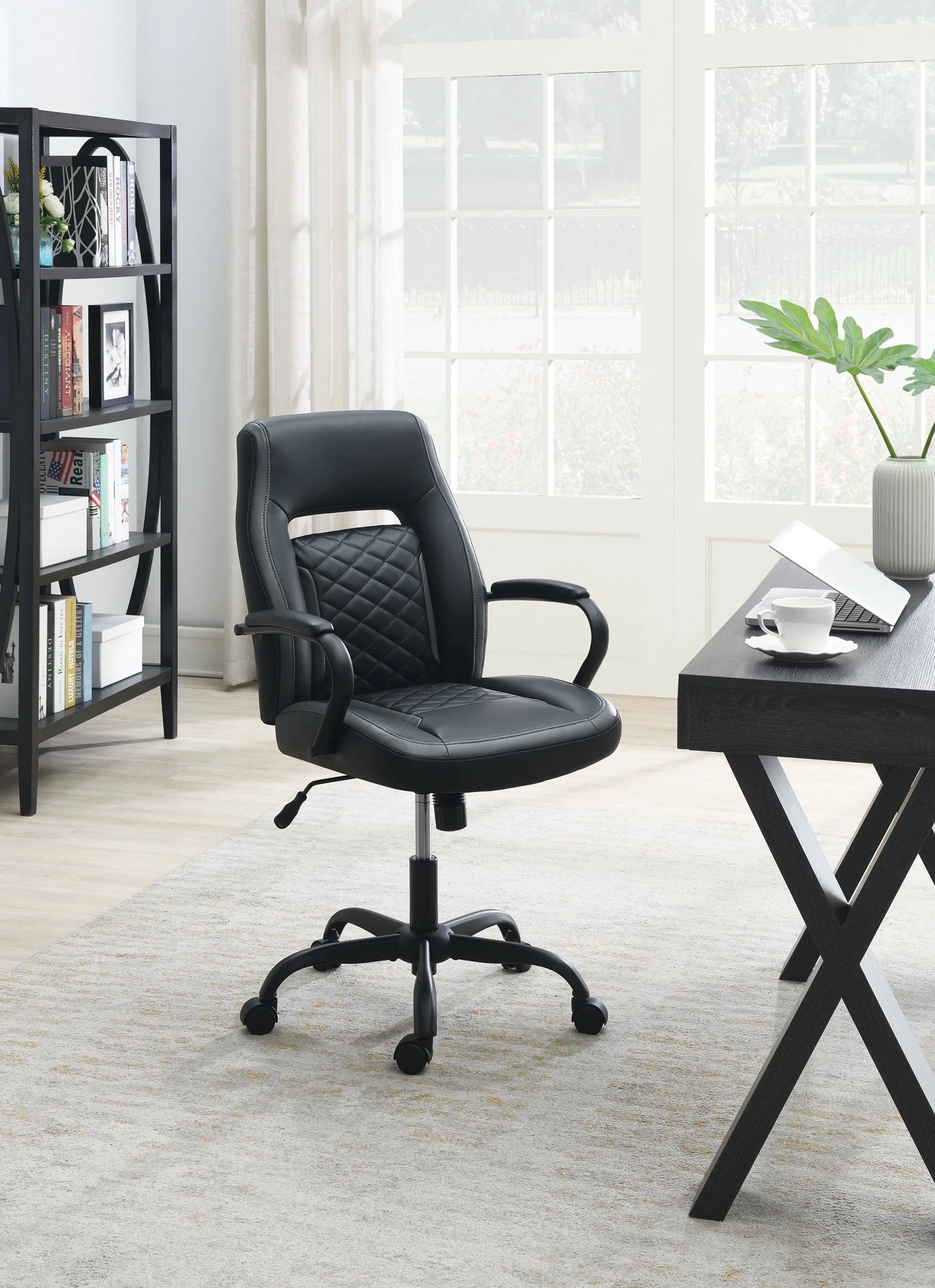 black& grey office chair
