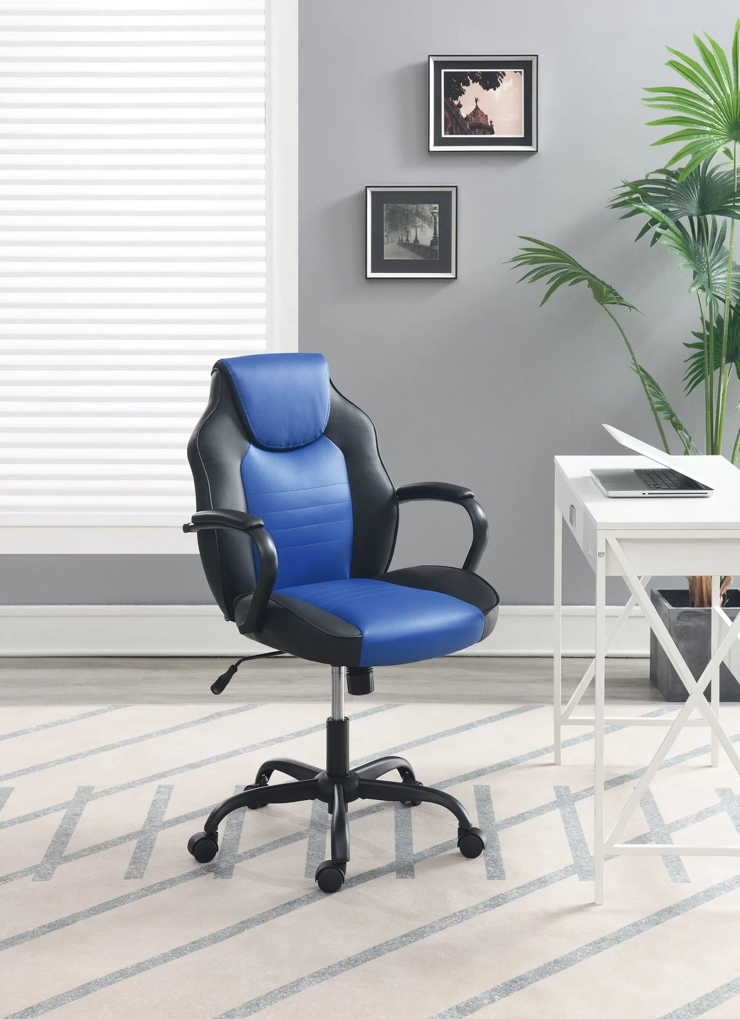 black &blue office chair