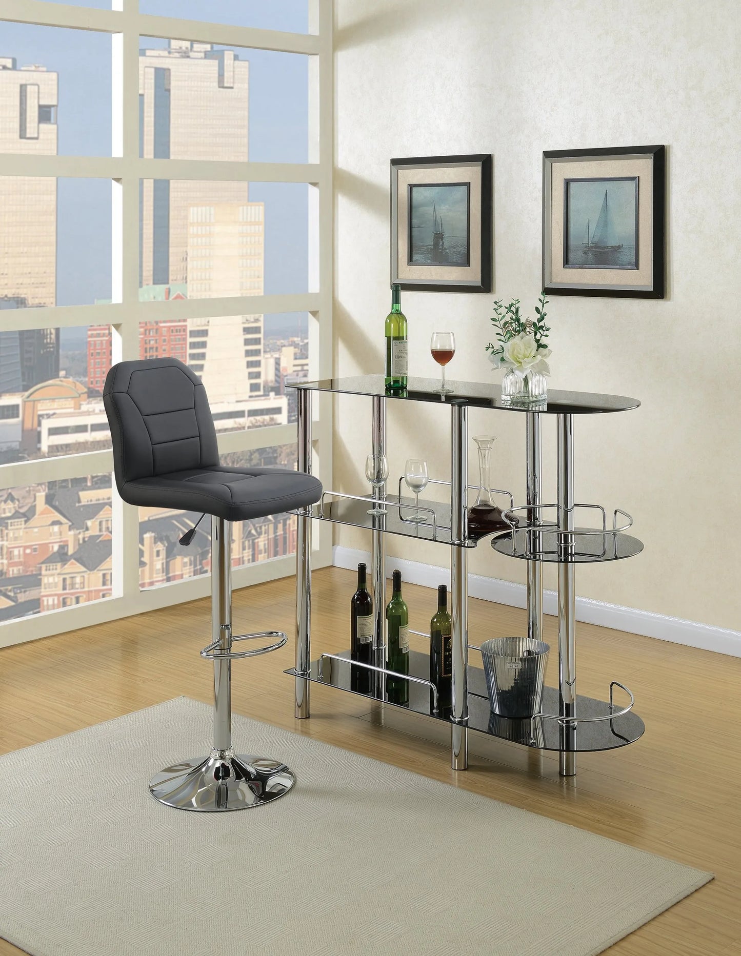 black bar stool