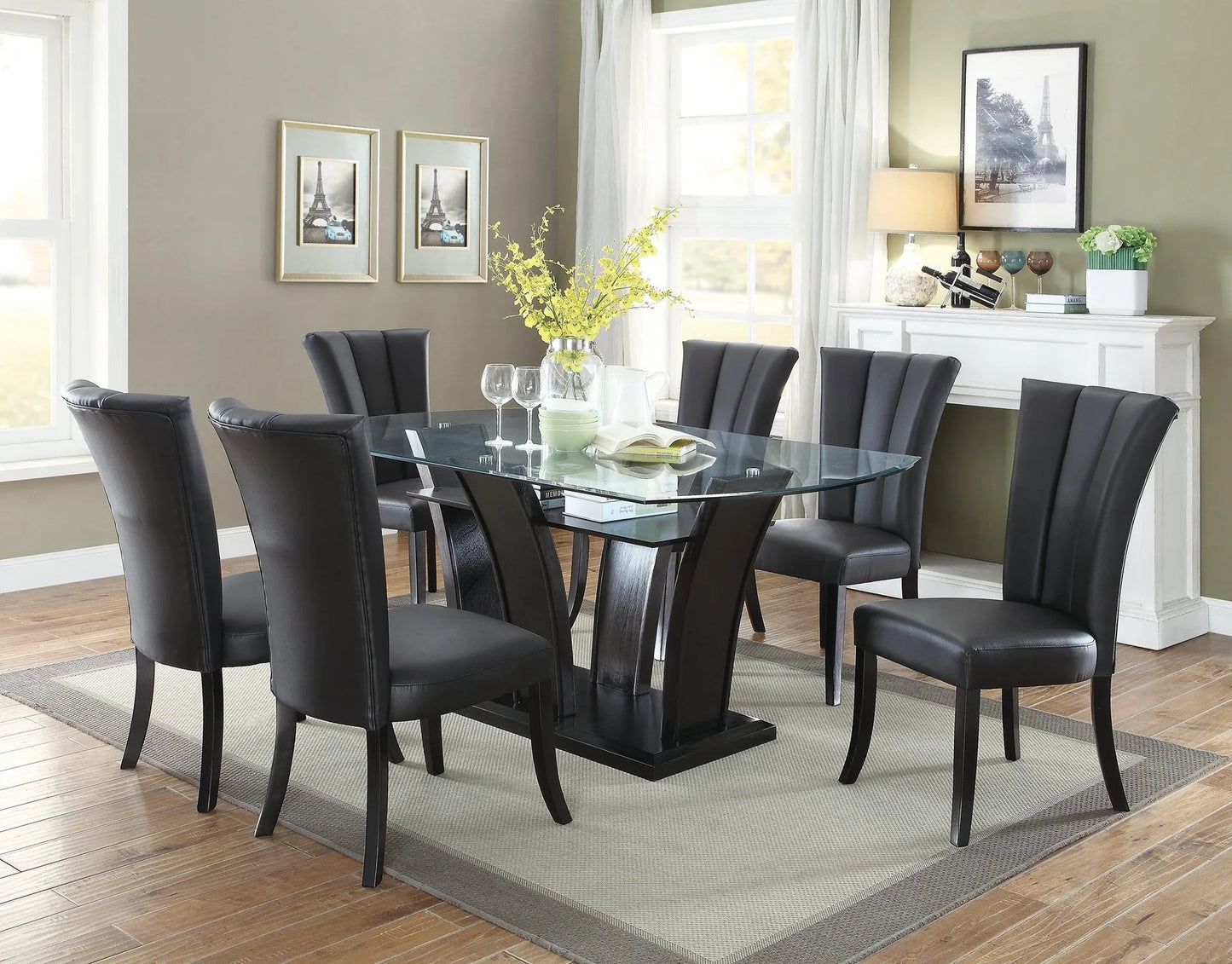black dining set