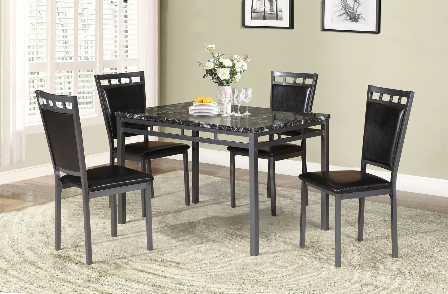 black dining set