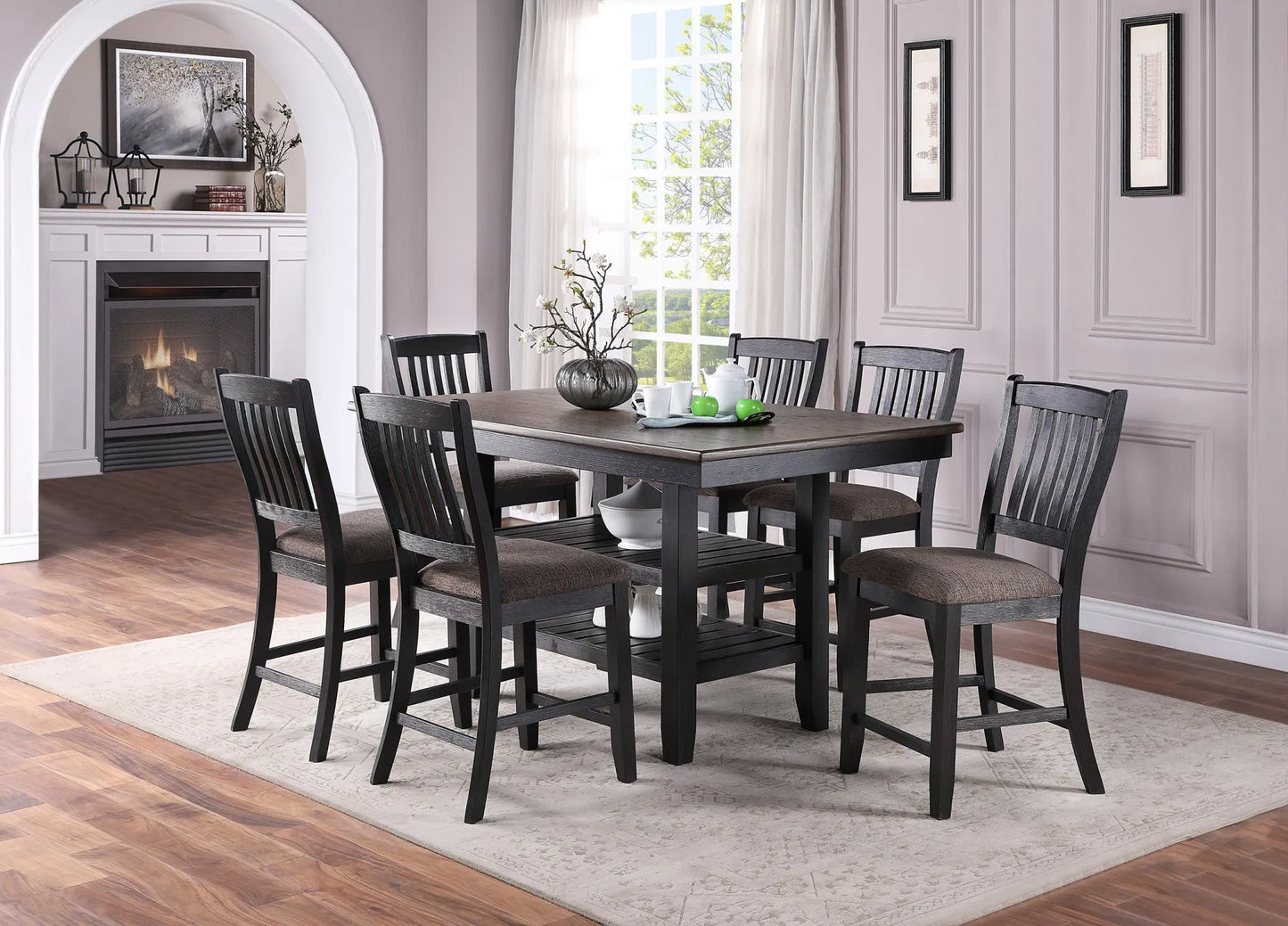 black bar counter set