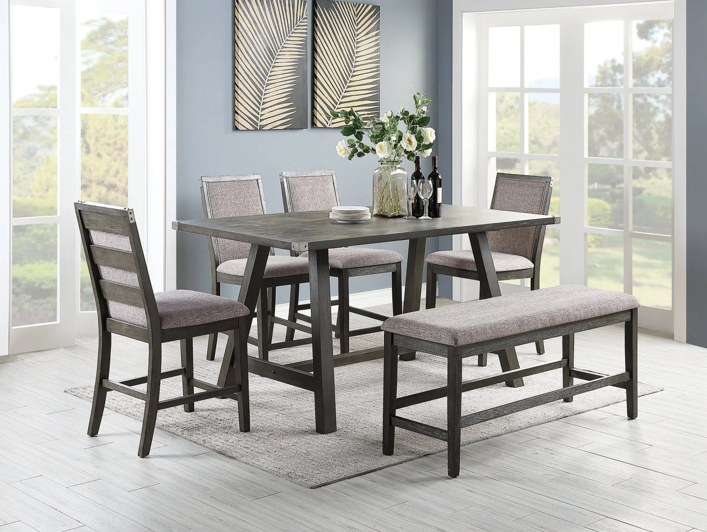 grey bar counter set