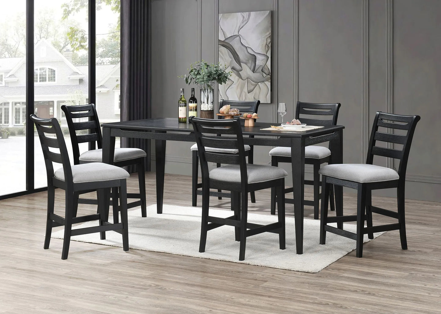 black bar counter set