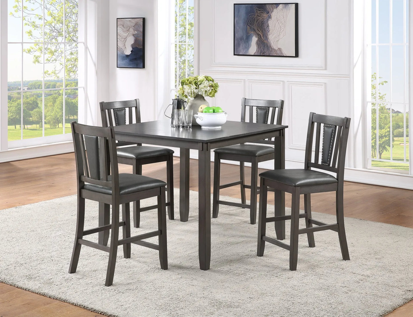 grey bar counter set