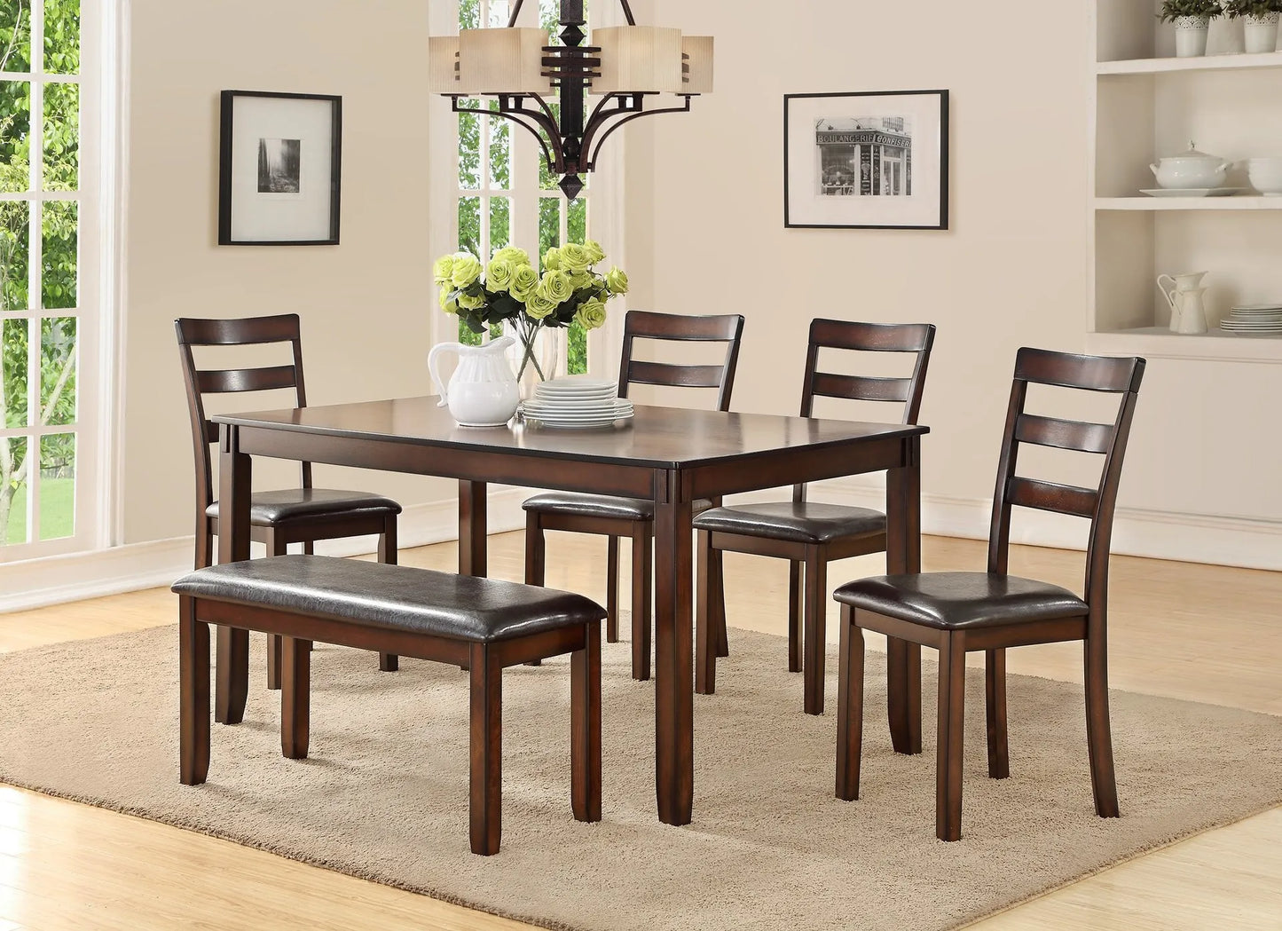 brown dining set