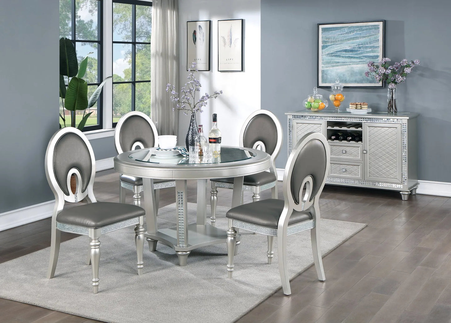 grey dining set