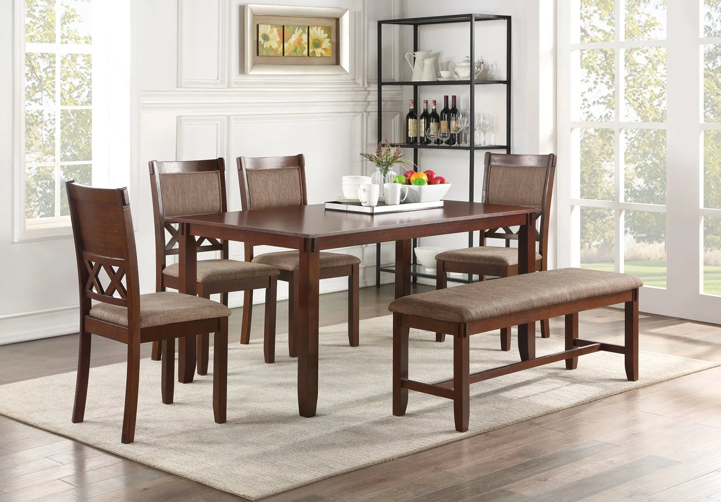 brown dining set