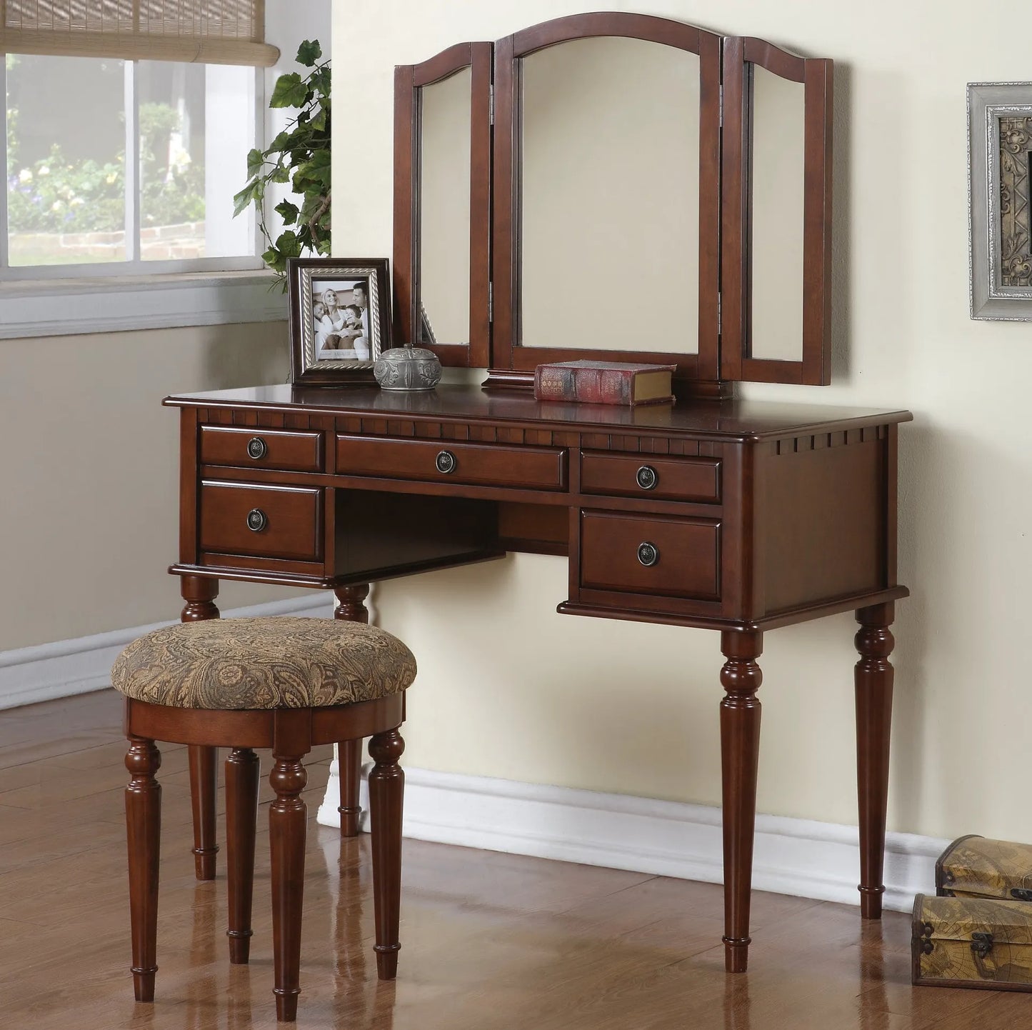 cherry vanity set