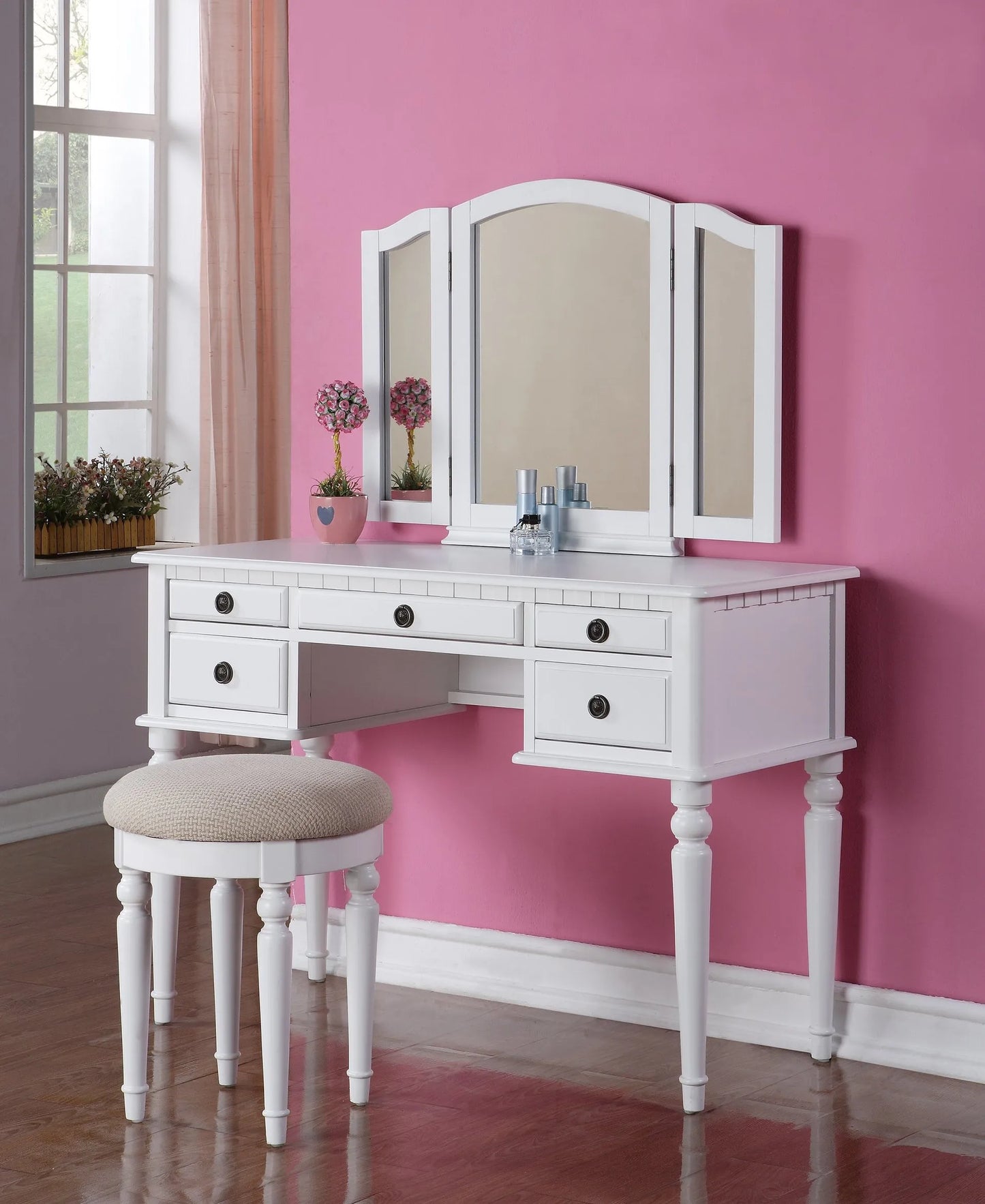 white vanity set