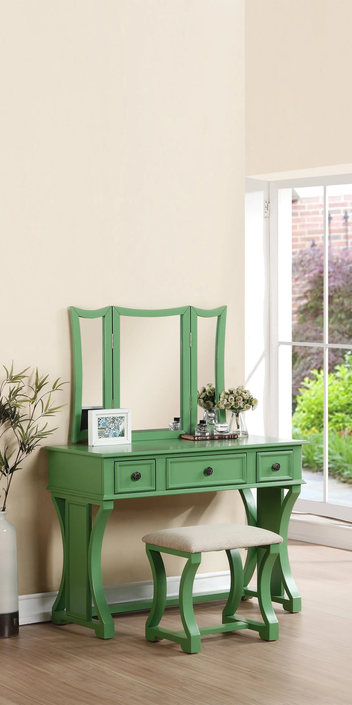 apple green vanity set